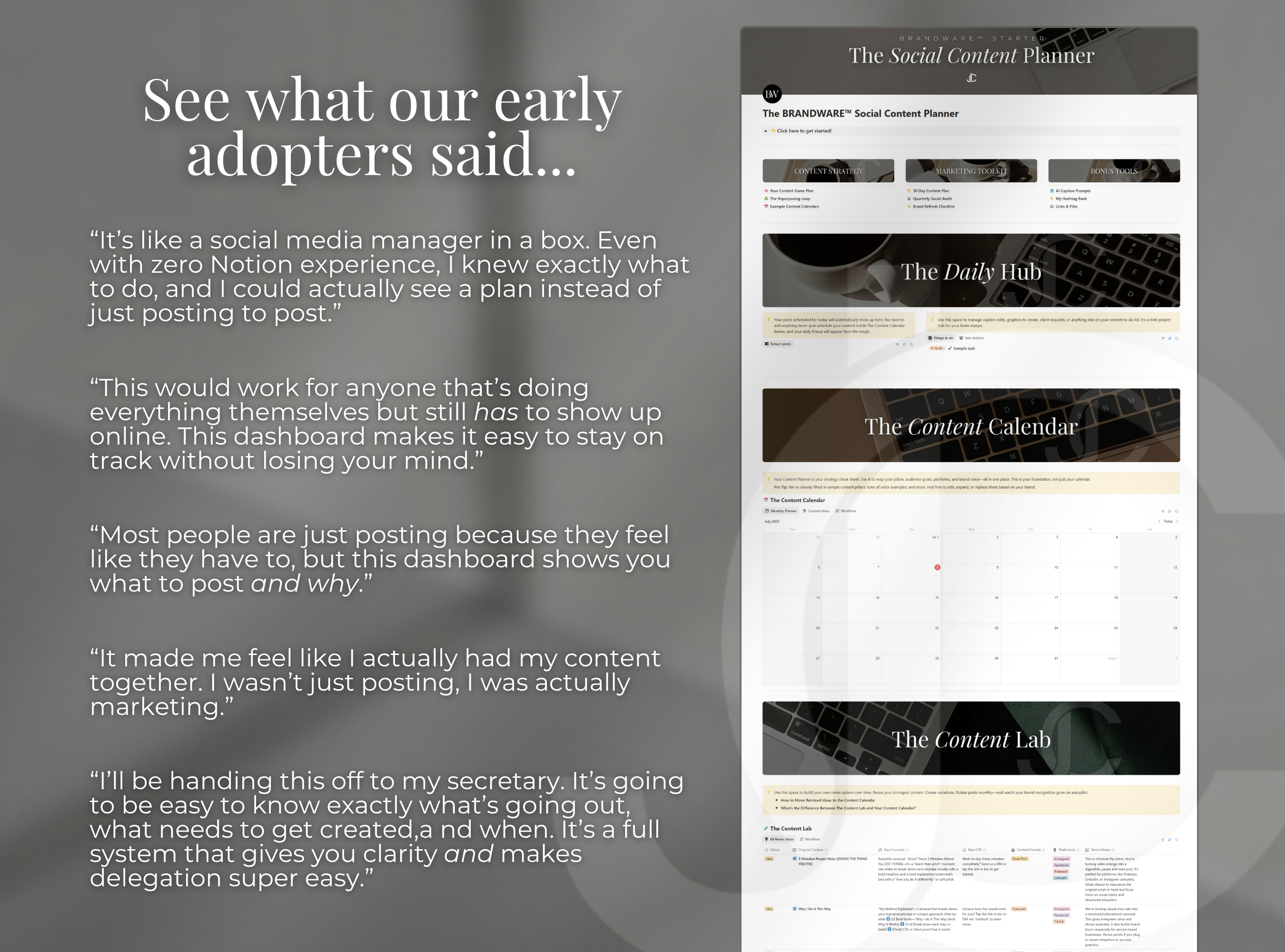 The BRANDWARE™ Social Content Dashboard