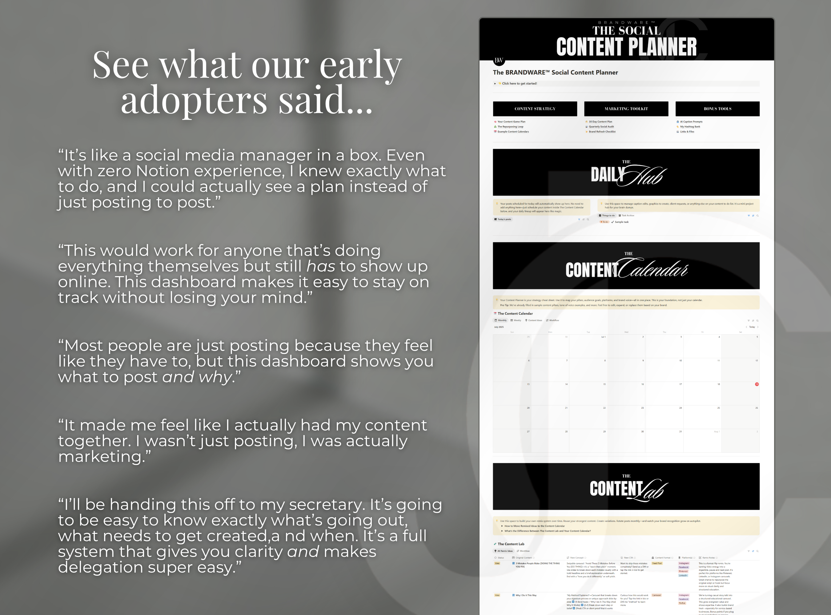 The BRANDWARE™ Social Content Dashboard