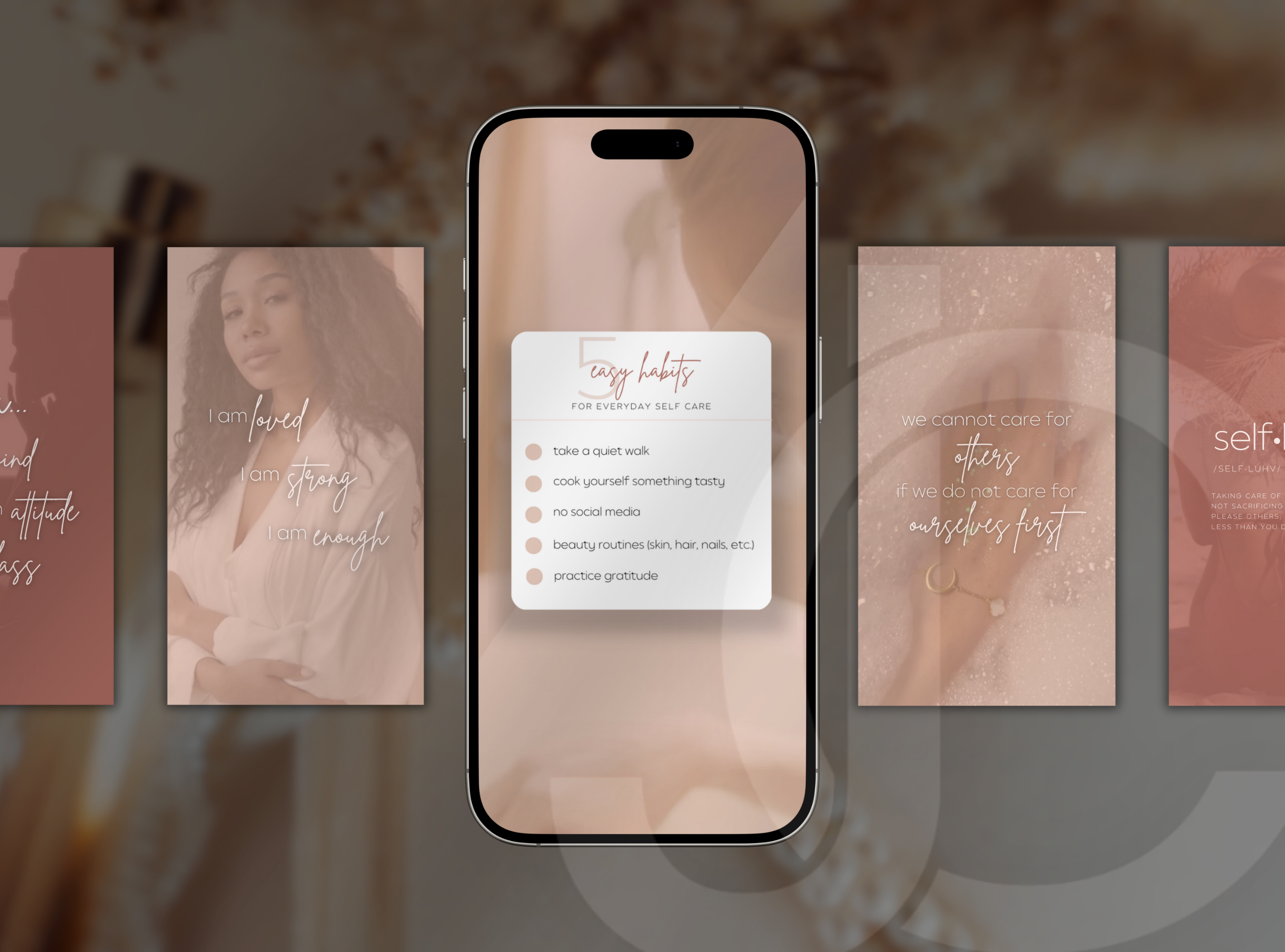 The Self Care Quote Reels Series: The Halcyon Collection