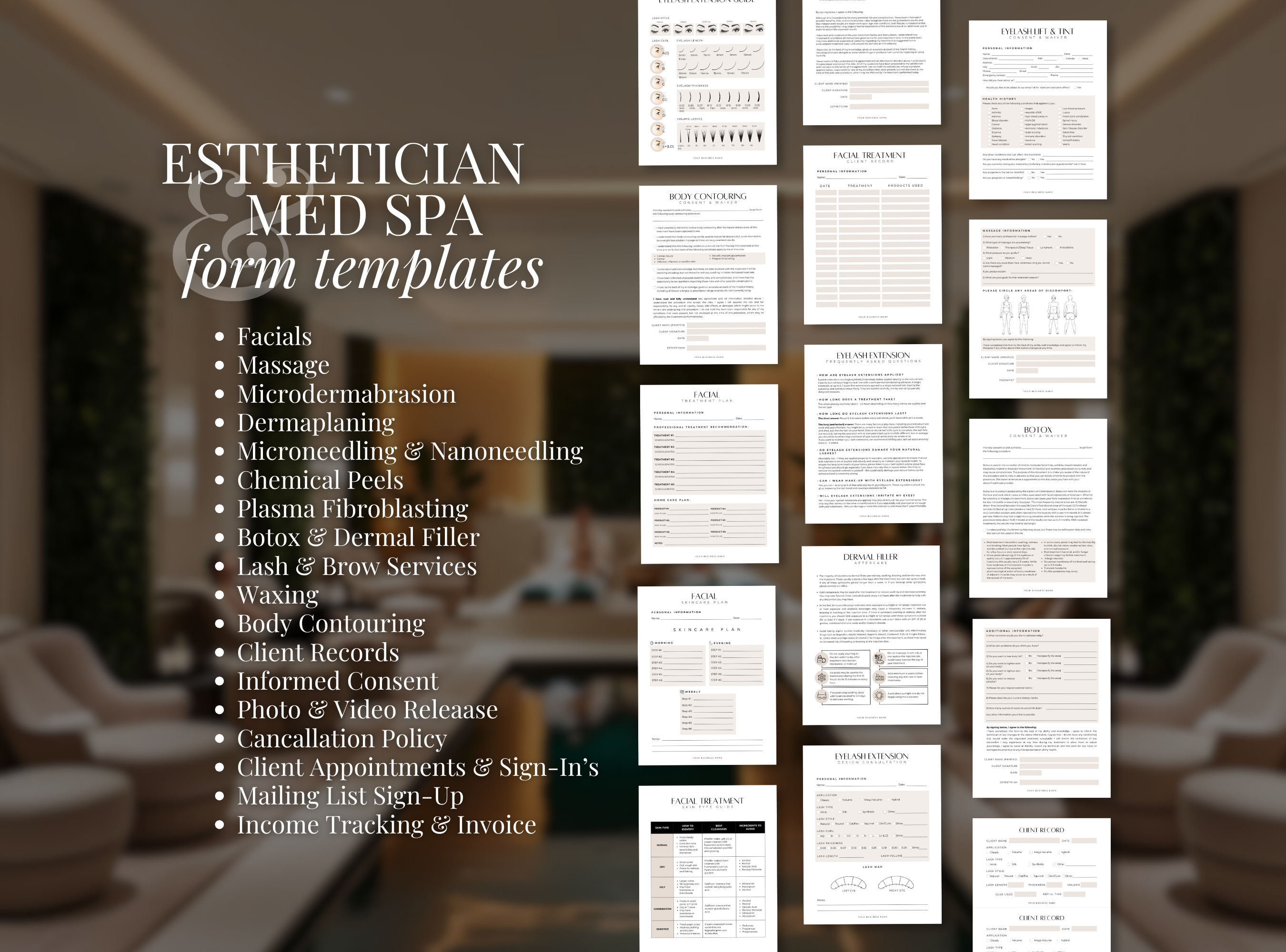The Esthetician & Med Spa Form Suite