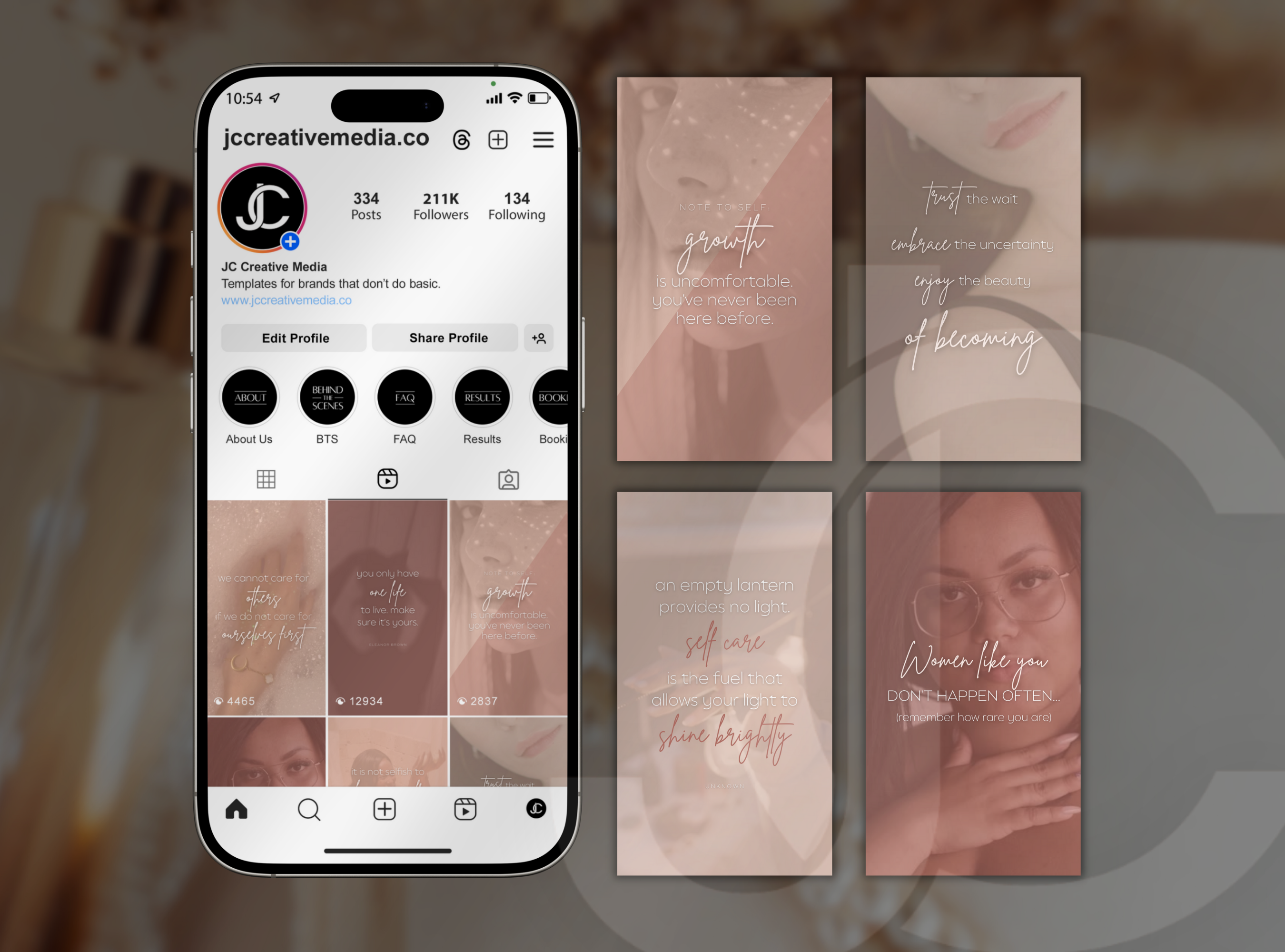 The Self Care Quote Reels Series: The Halcyon Collection