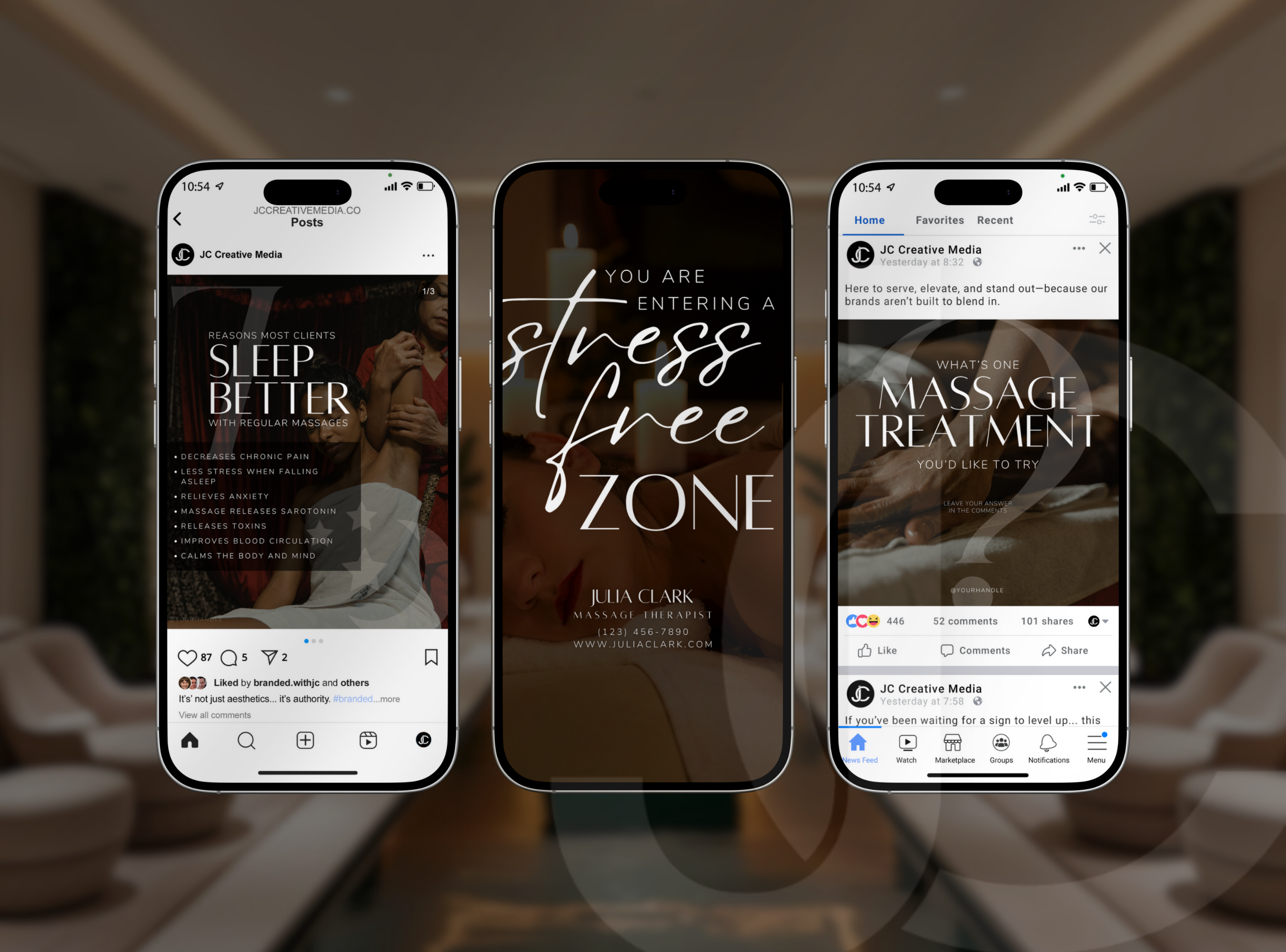 The Massage Therapy Social Media Marketing Suite