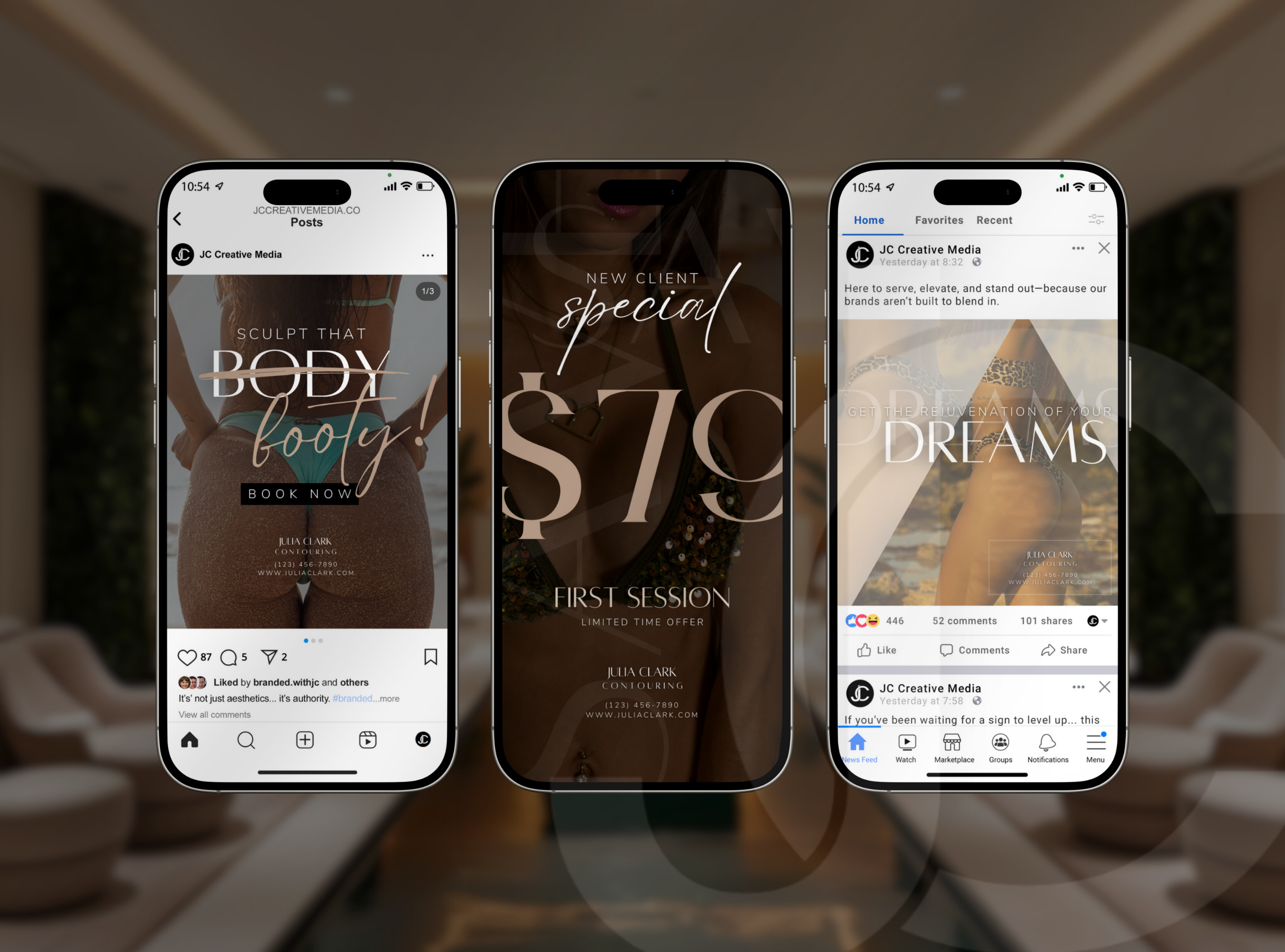 The Vacuum Therapy BBL & Breast Lift Social Media Marketing Suite