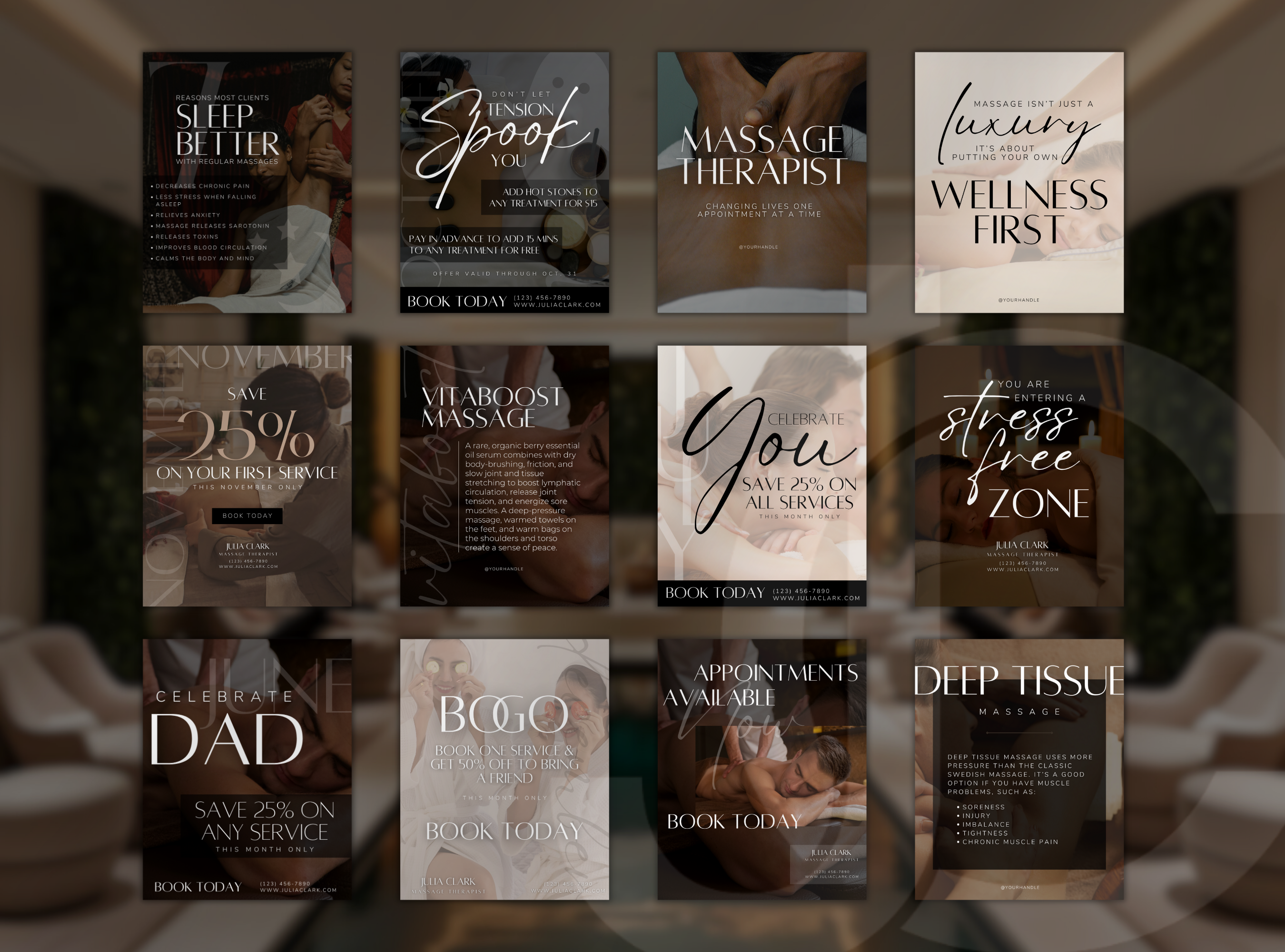 The Massage Therapy Social Media Marketing Suite