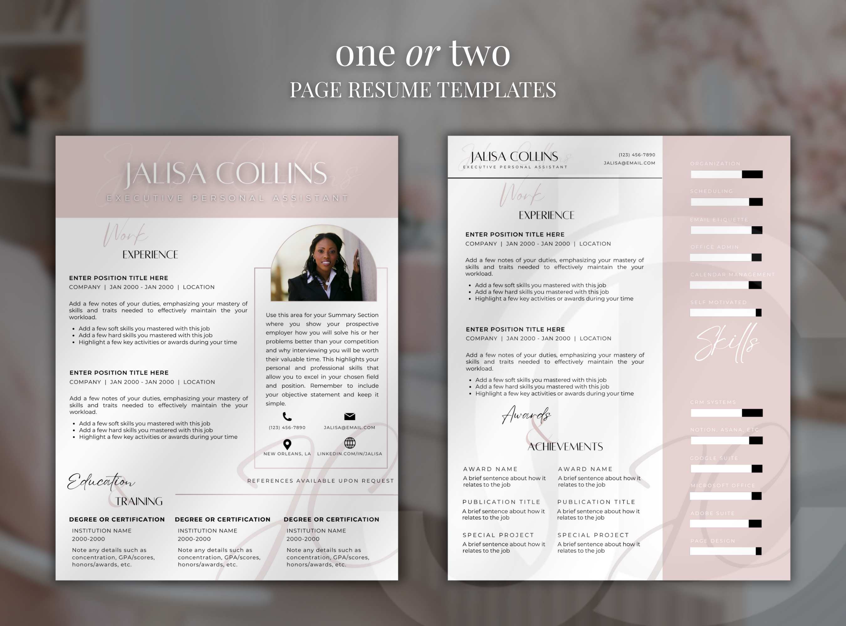 The Resume + Personal Branding Suite: The Elegance Edition