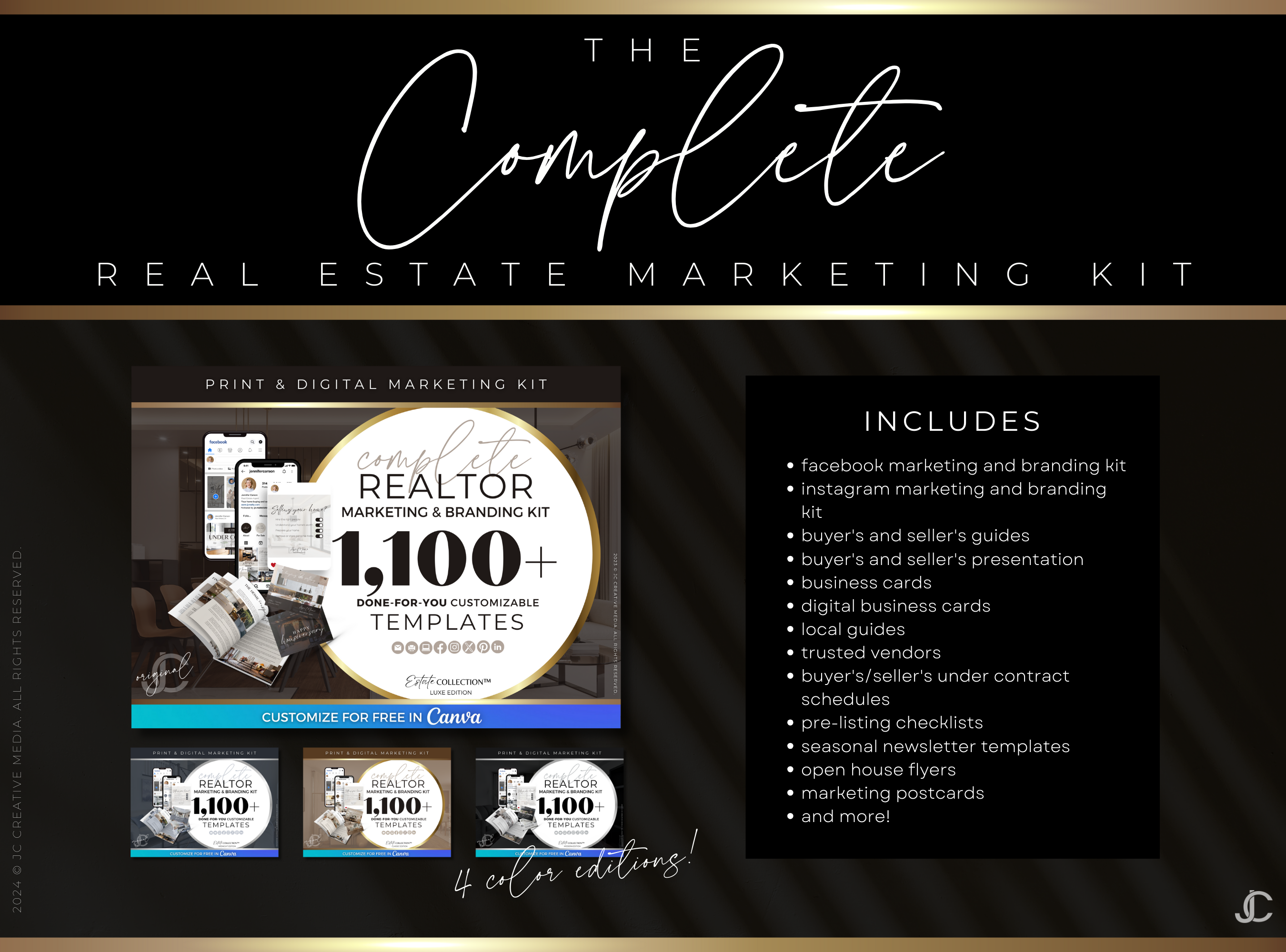 21 Real Estate Marketing Reels Posts: VOL. 3 (Canva Video Templates) | Estate Collection™ Luxe Edition