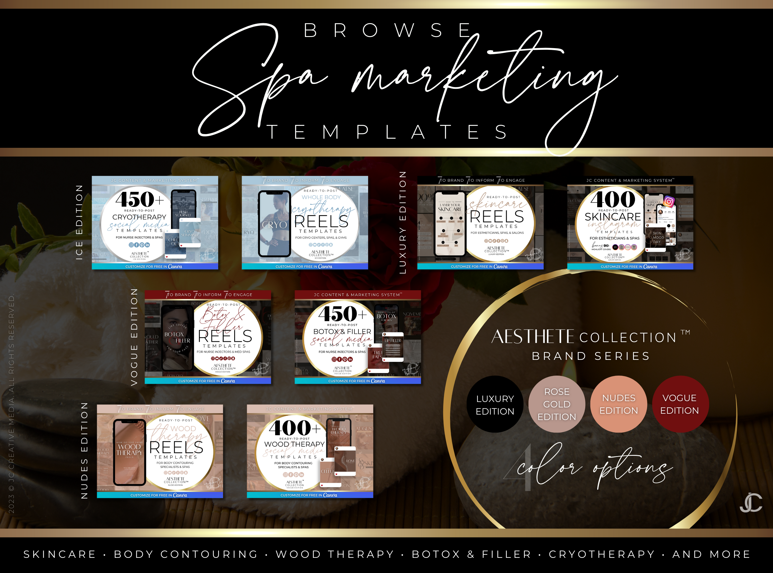 Esthetics Forms for Estheticians & Med Spas (Canva Templates) | Aesthete Collection™ Rose Gold Edition