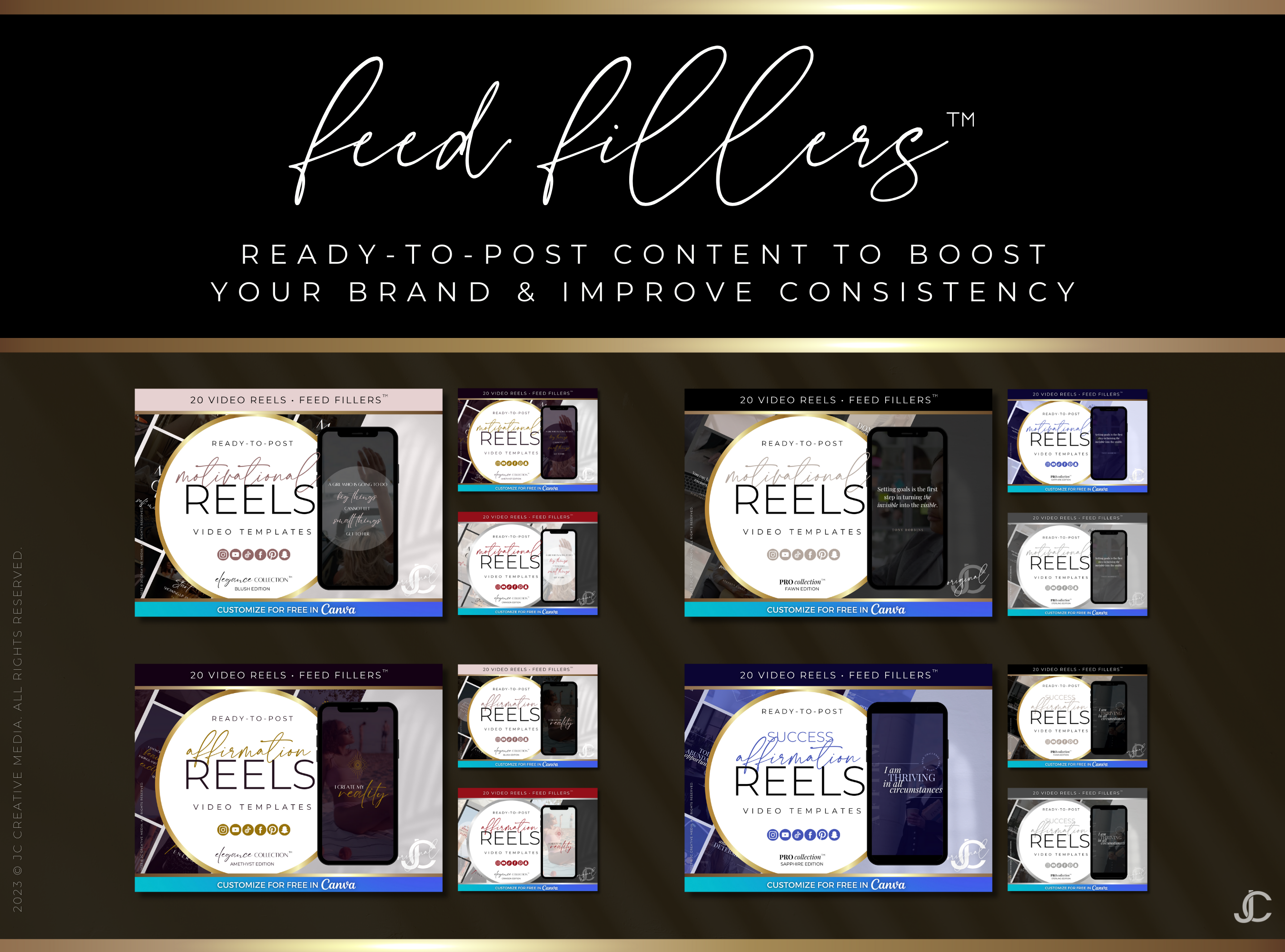 21 Real Estate Marketing Reels Posts: VOL. 1 (Canva Video Templates) | Estate Collection™ Classic Edition