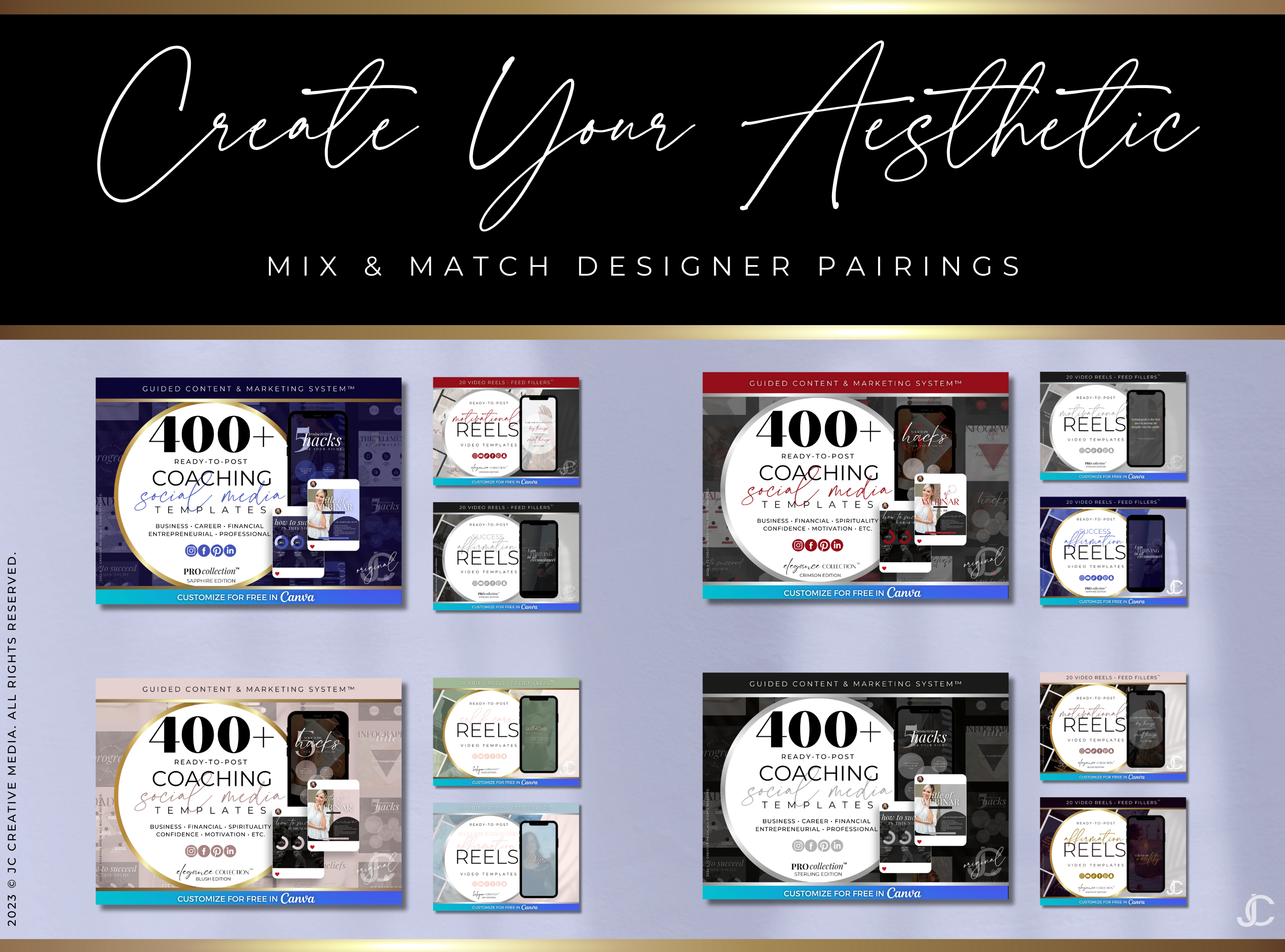 20 Success Affirmation Reels (Ready-to-Post) | Pro Collection™ Sapphire Edition