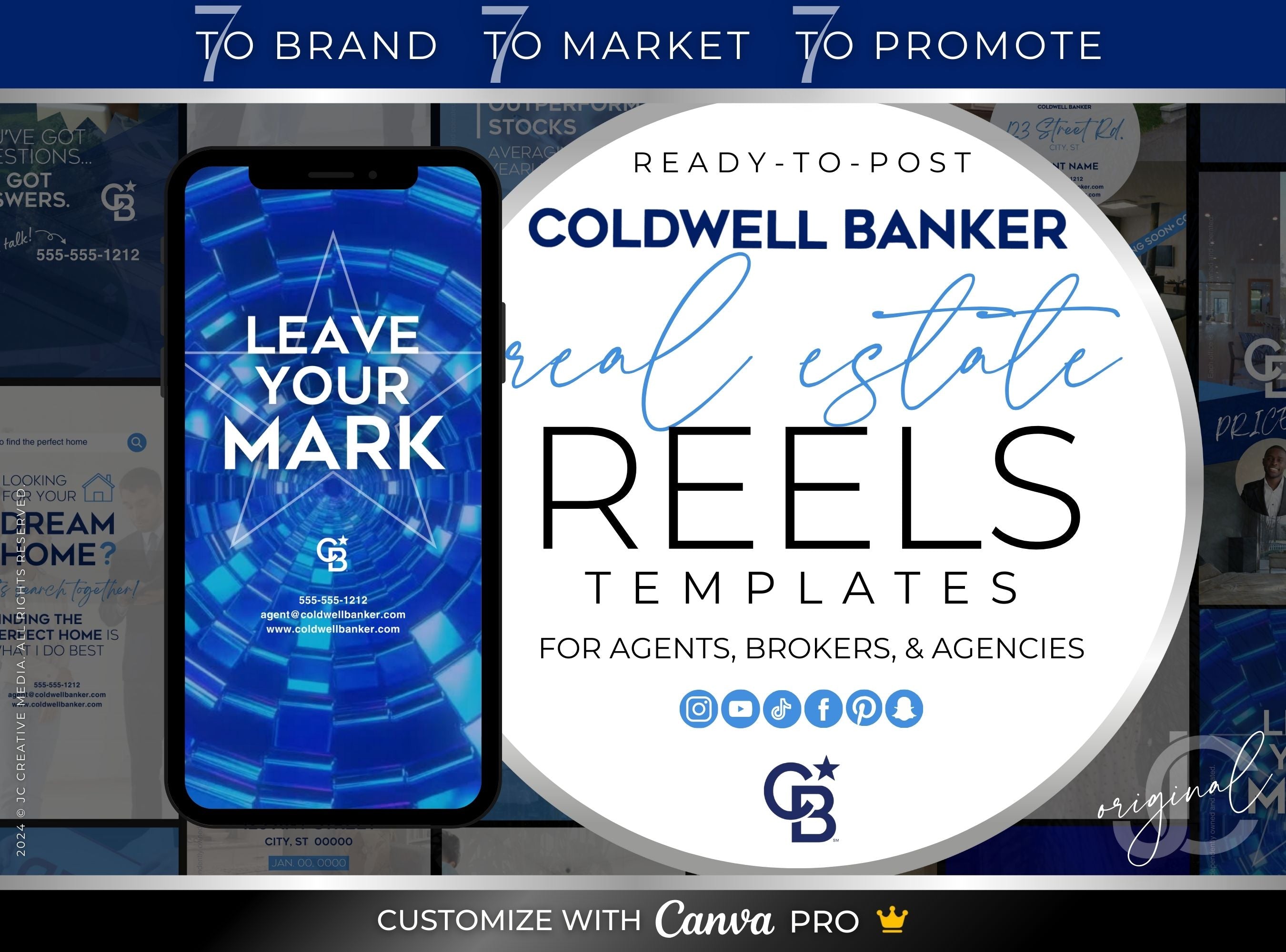 Coldwell Banker Real Estate Reels Video Canva Templates for Realtor Social Media Marketing & Branding (Great for Instagram & Facebook Reels)