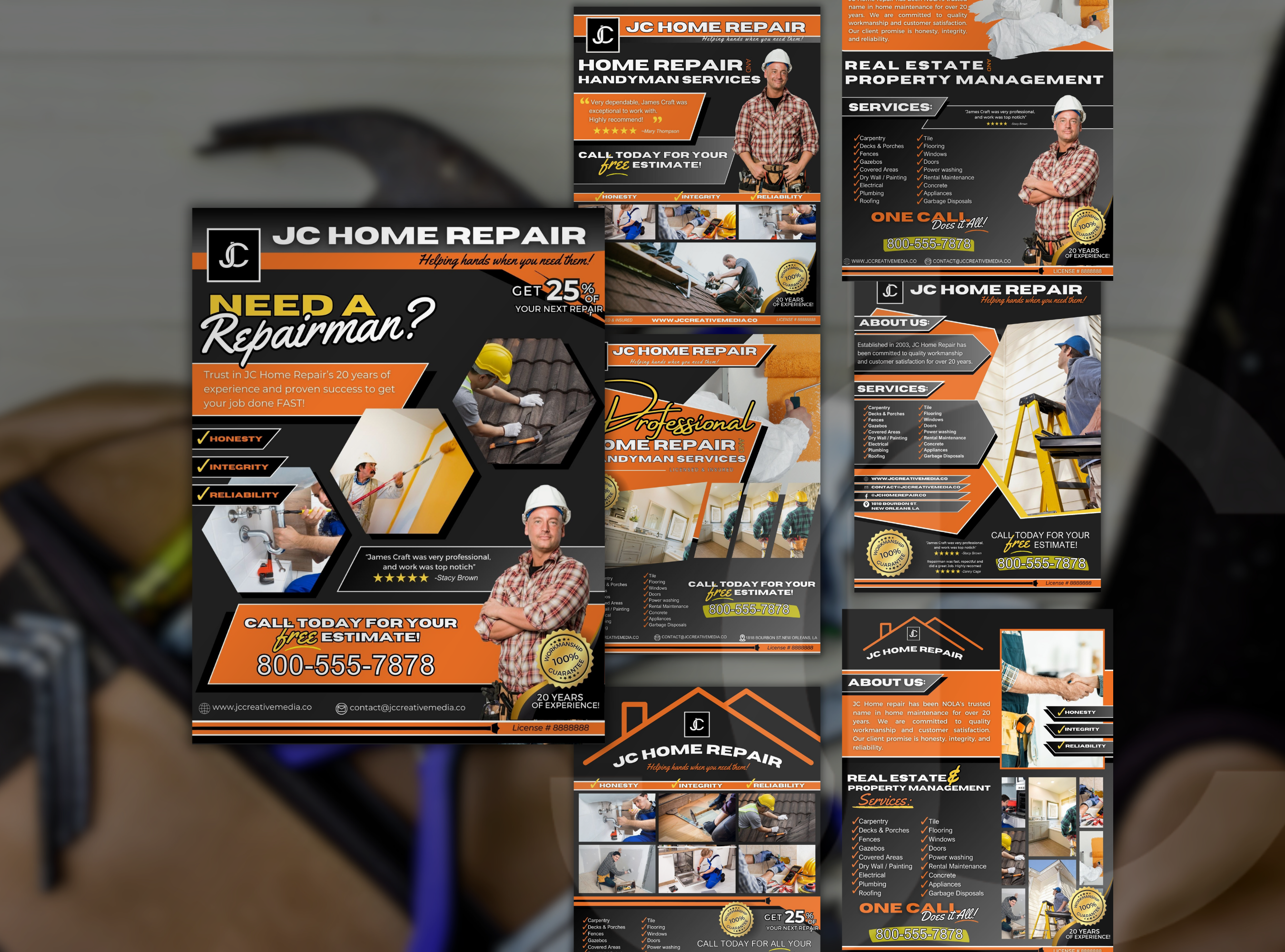 The Handyman & Home Repair Flyer Suite