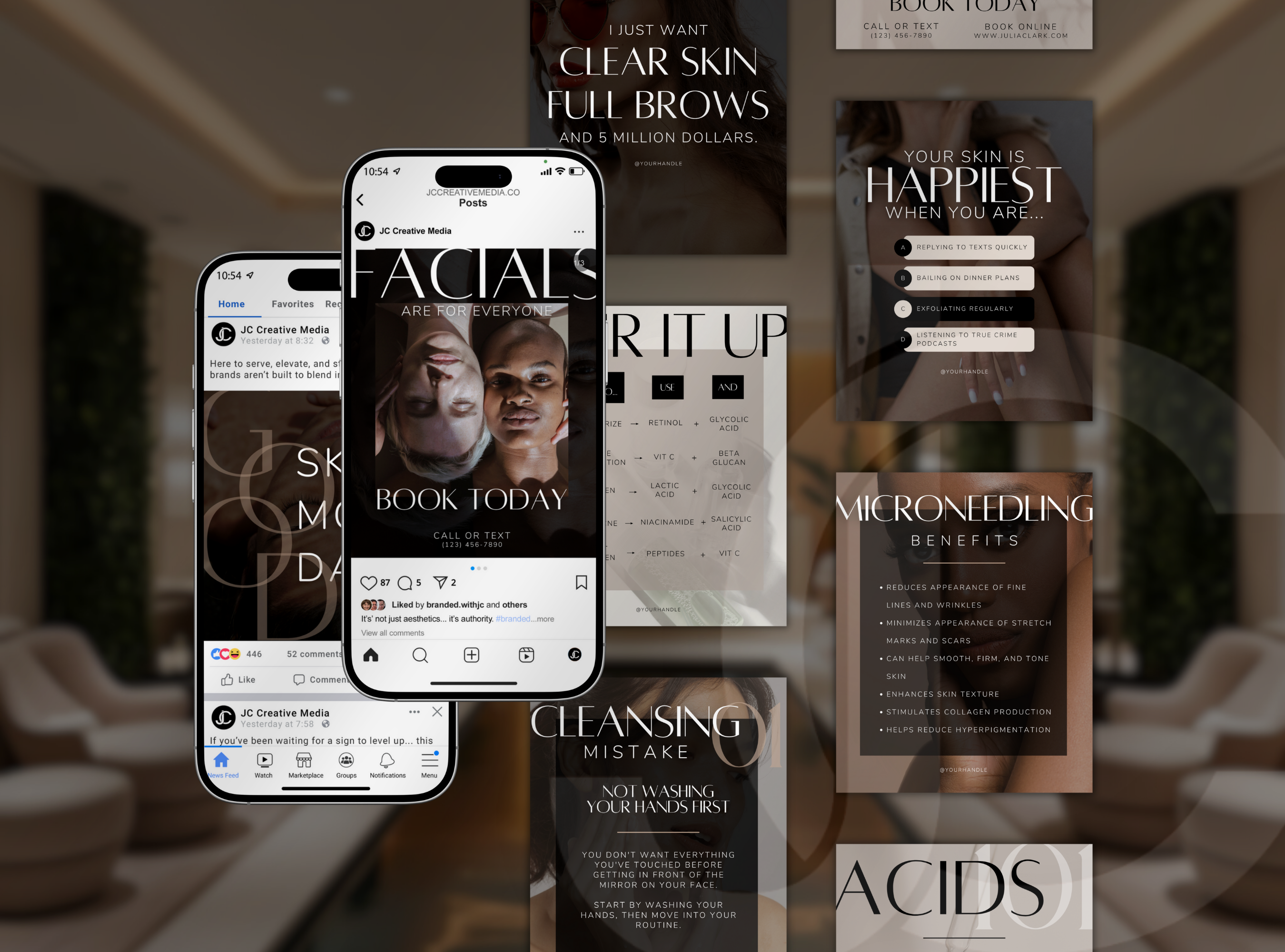 The Skincare & Facialist Social Media Marketing Suite