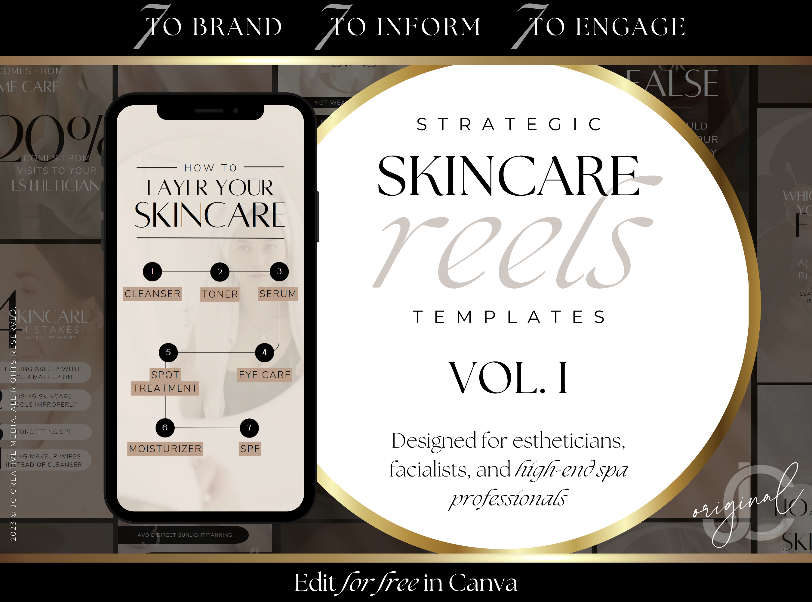 21 Spa/Esthetician Skincare Marketing Reels Templates