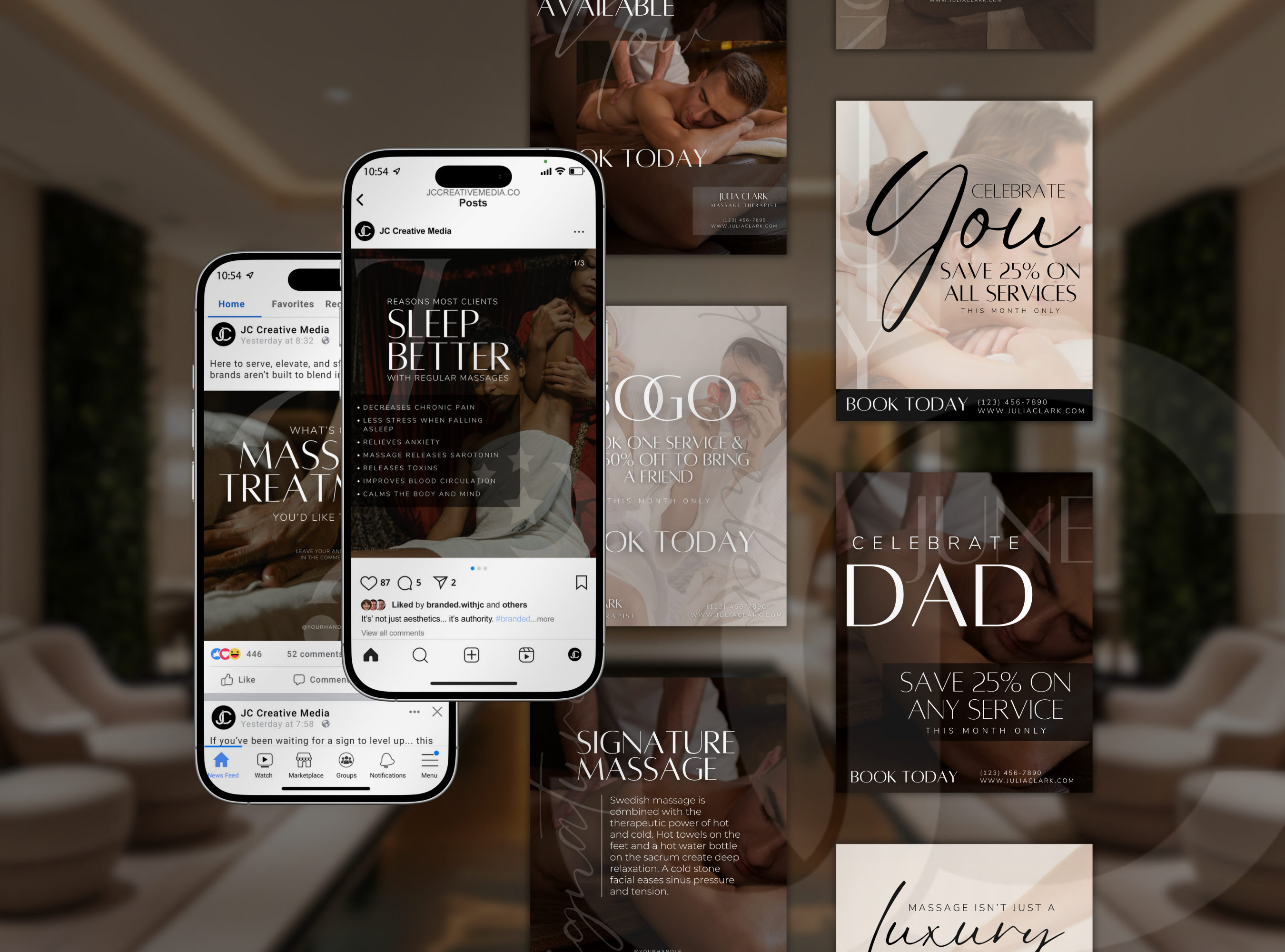 The Massage Therapy Social Media Marketing Suite