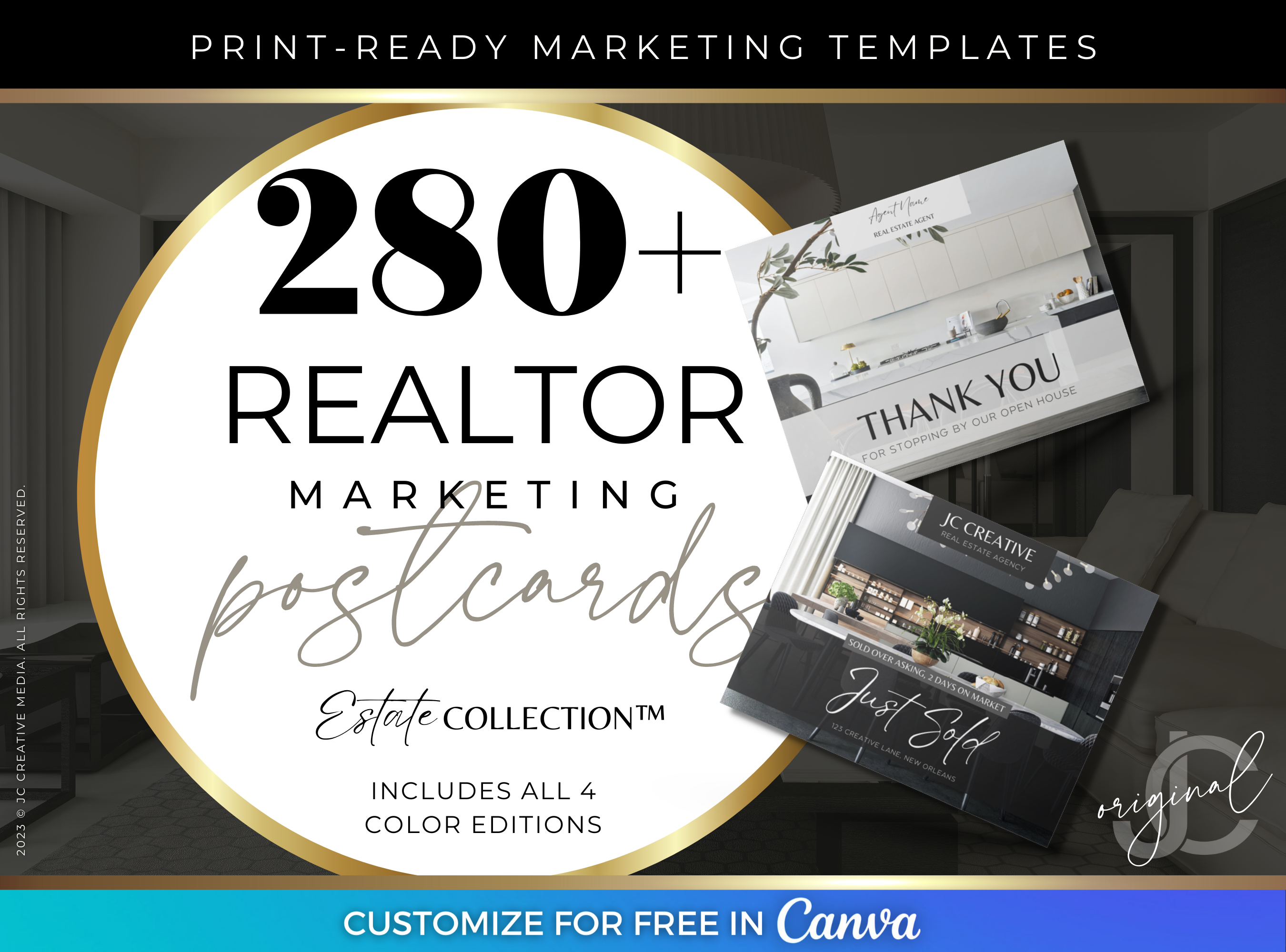 Real Estate Marketing Postcards Canva Templates for Realtor Farming & Marketing