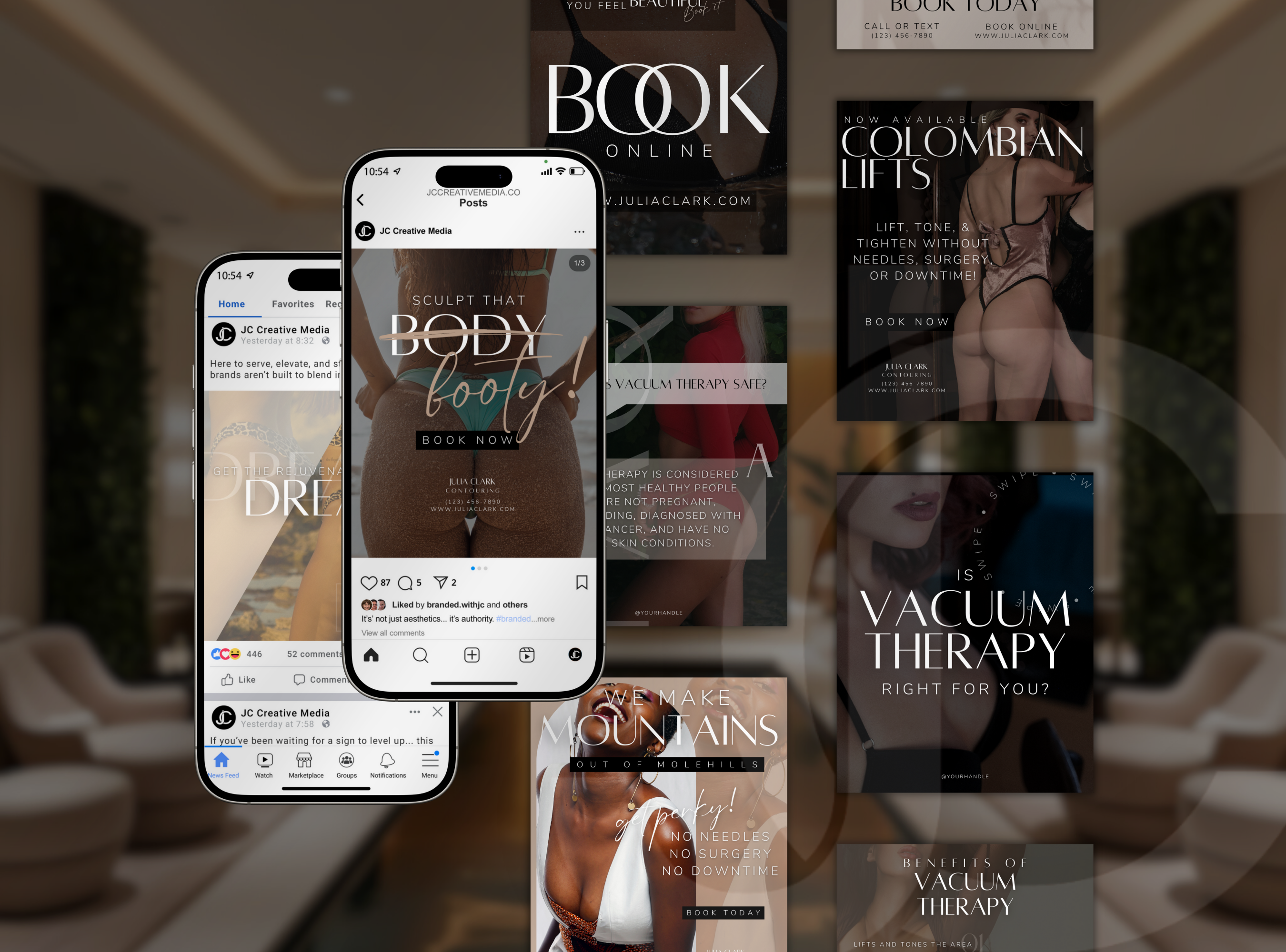 The Vacuum Therapy BBL & Breast Lift Social Media Marketing Suite
