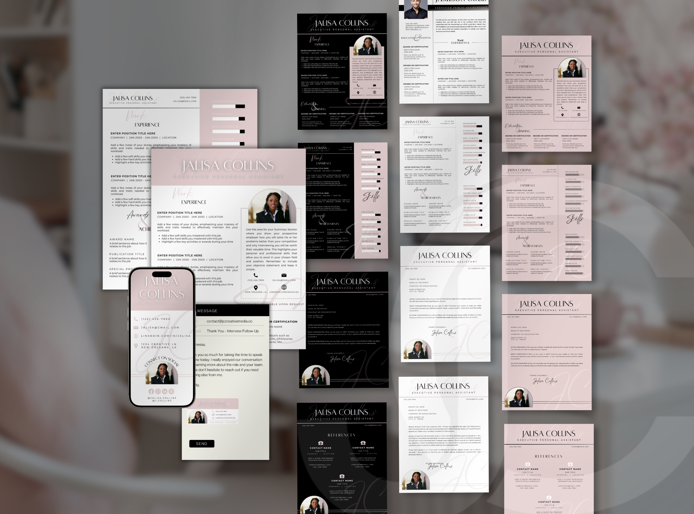 The Resume + Personal Branding Suite: Elegance Edition