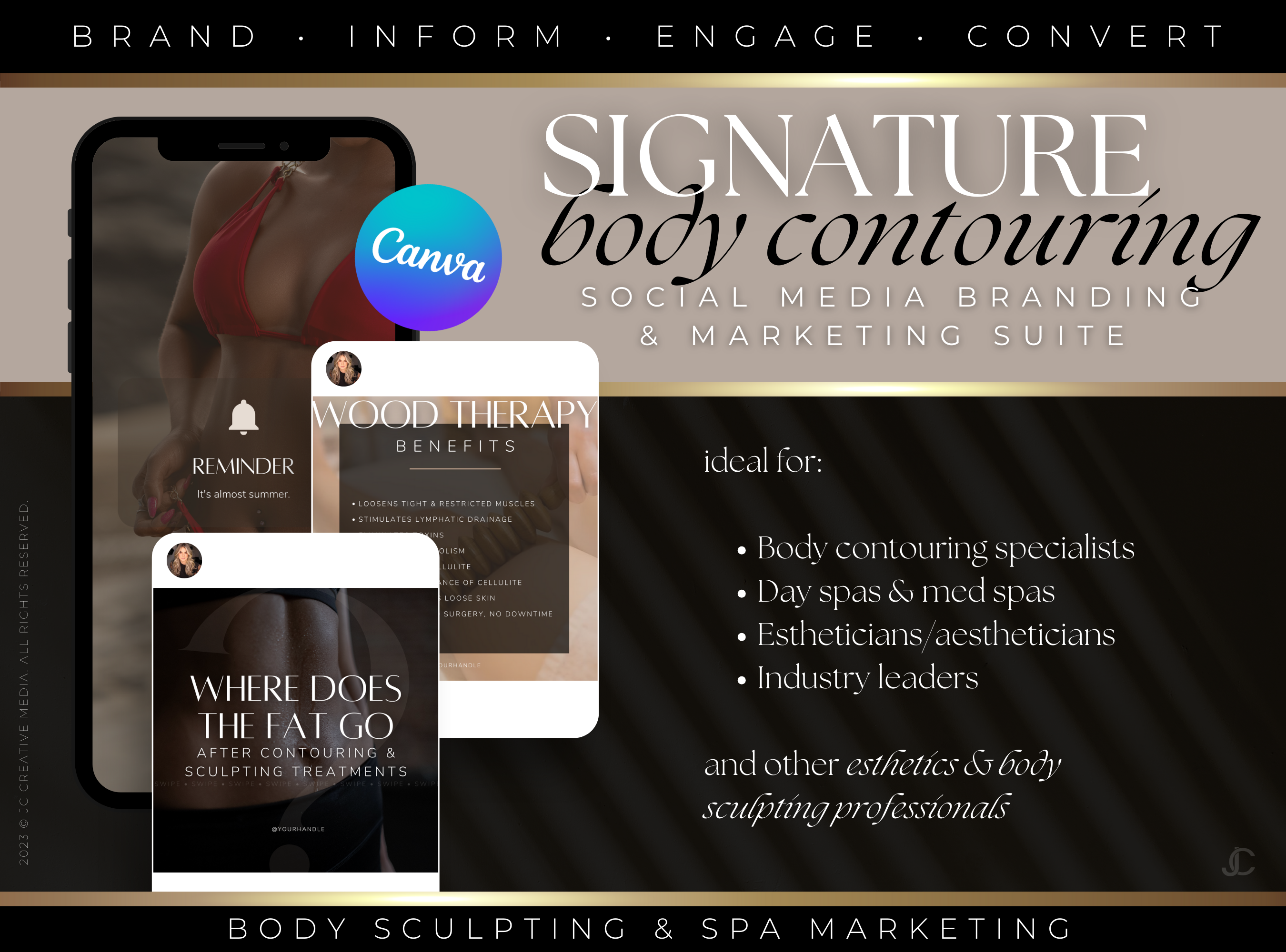 520+ Body Contouring & Spa Marketing Templates – Luxury Social Media Kit for Instagram & Facebook