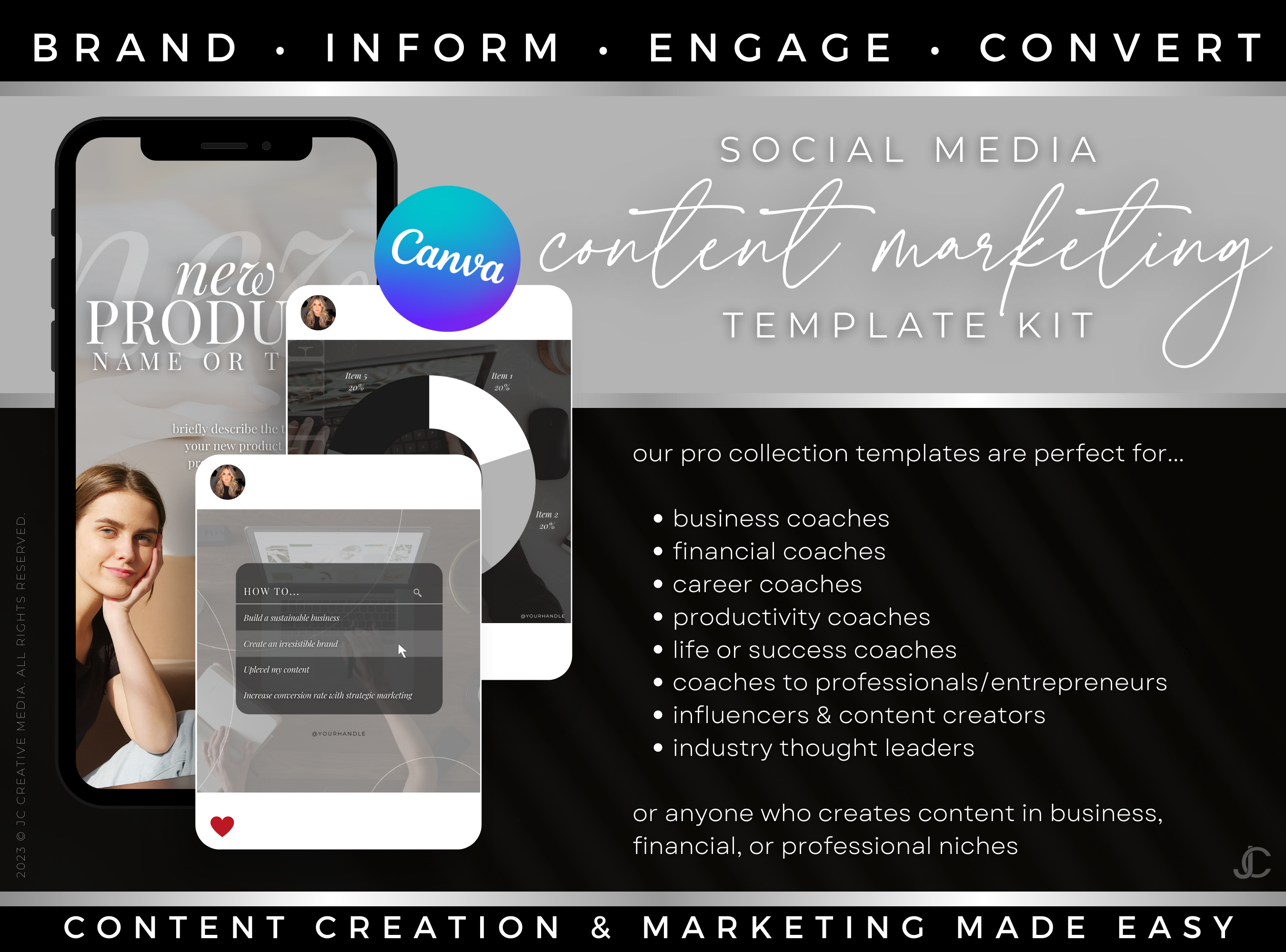 400+ Coaching Social Media Post Templates (Content, Infographics, & Marketing) | Pro Collection™ Sterling Edition