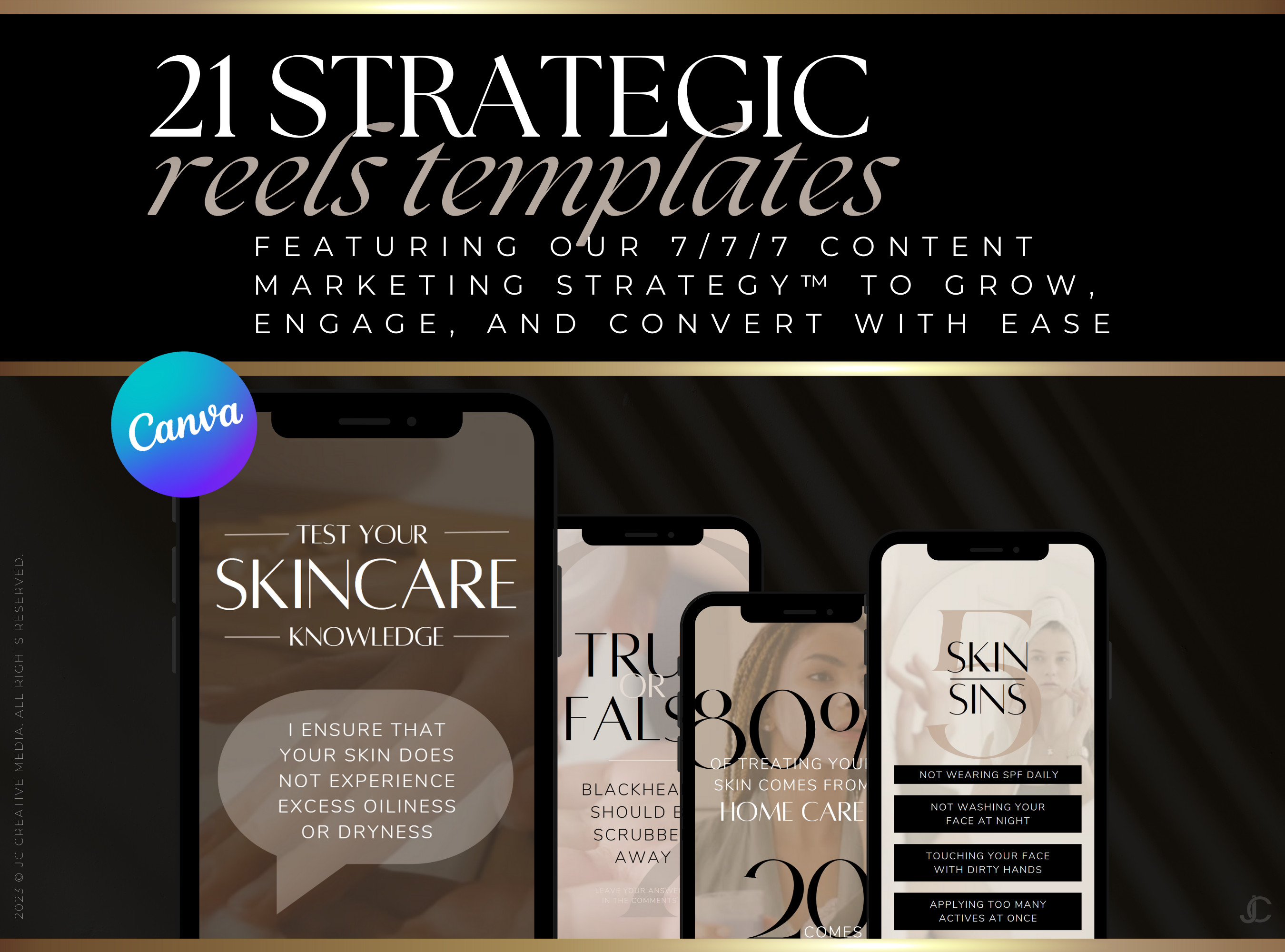 21 Spa/Esthetician Skincare Marketing Reels Templates