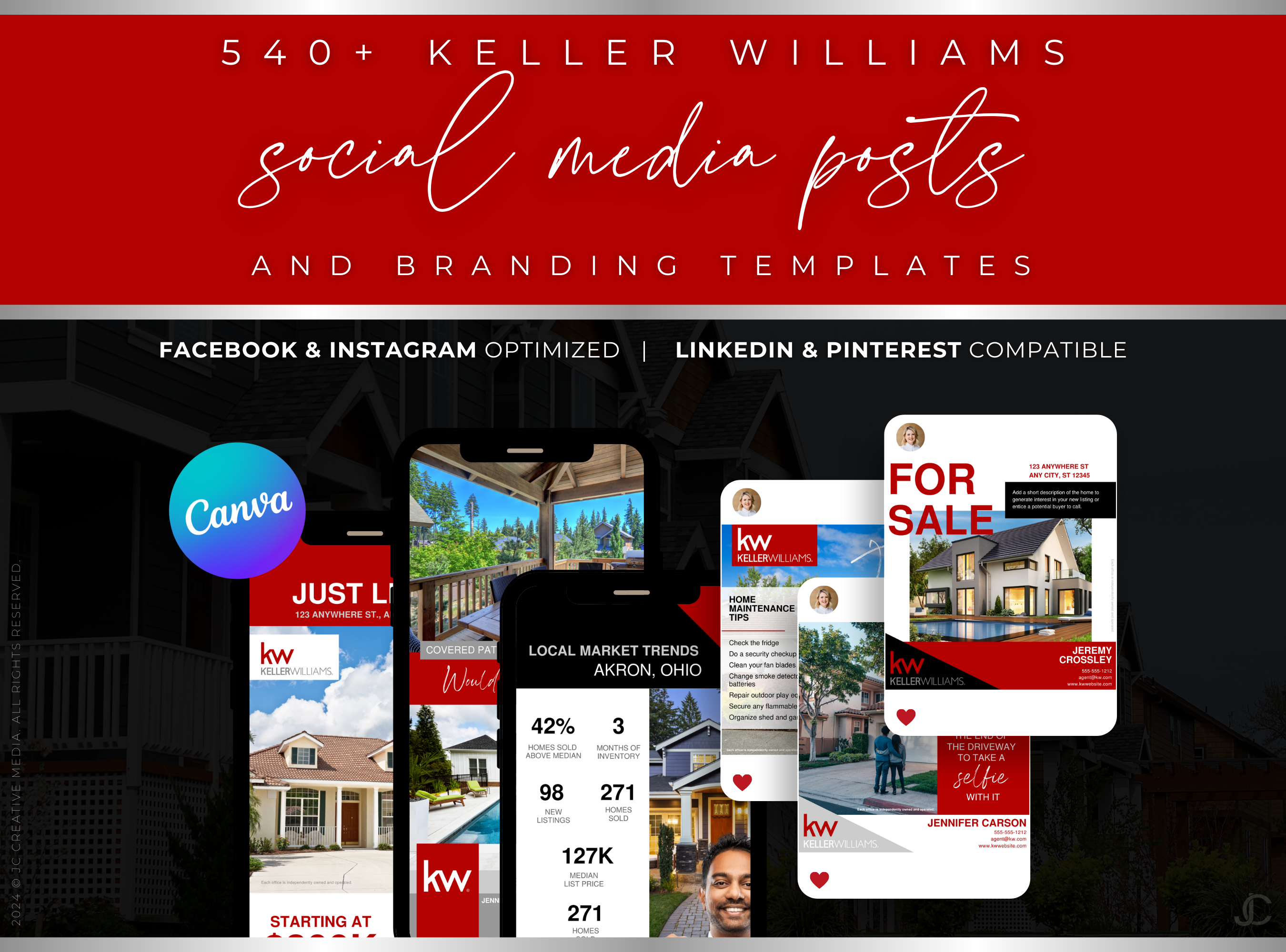 540+ Keller Williams Social Media Marketing & Branding Templates for Real Estate Agents & Brokers