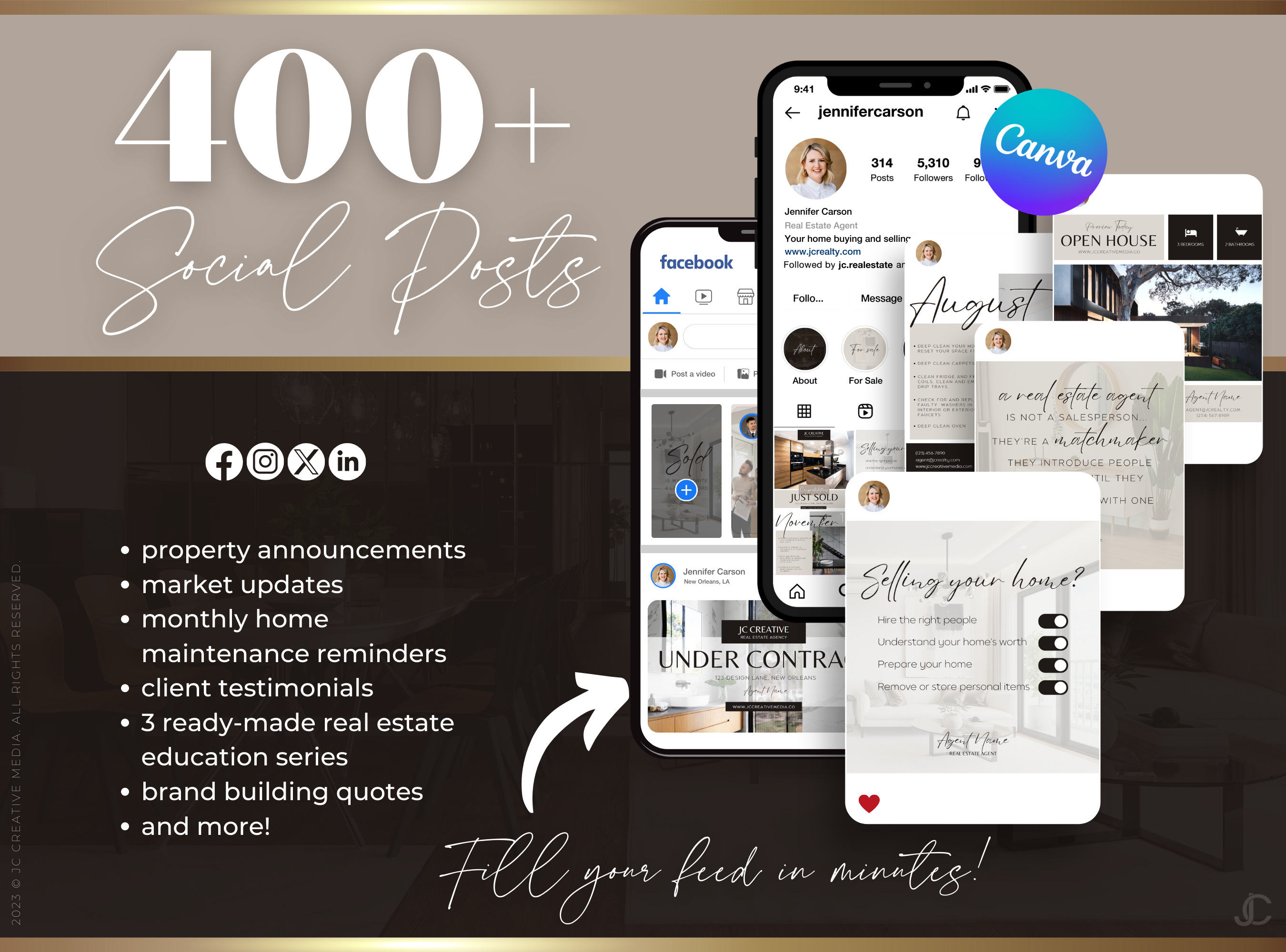 1,100+ Realtor Canva Templates for Real Estate Marketing & Branding | Estate Collection™ Luxe Edition