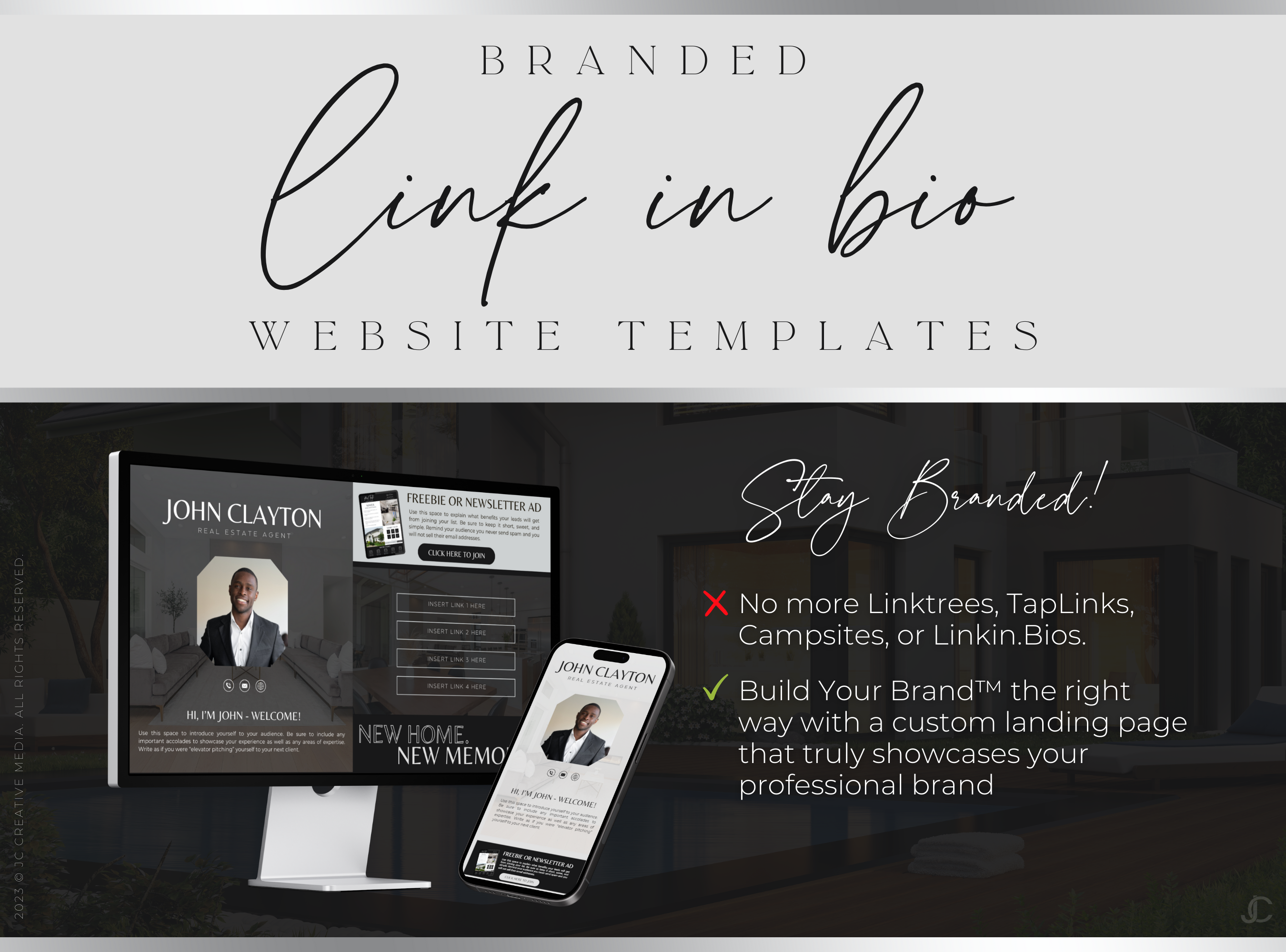 Realtor Link In Bio Canva Website Template | Estate Collection™ Modern Edition