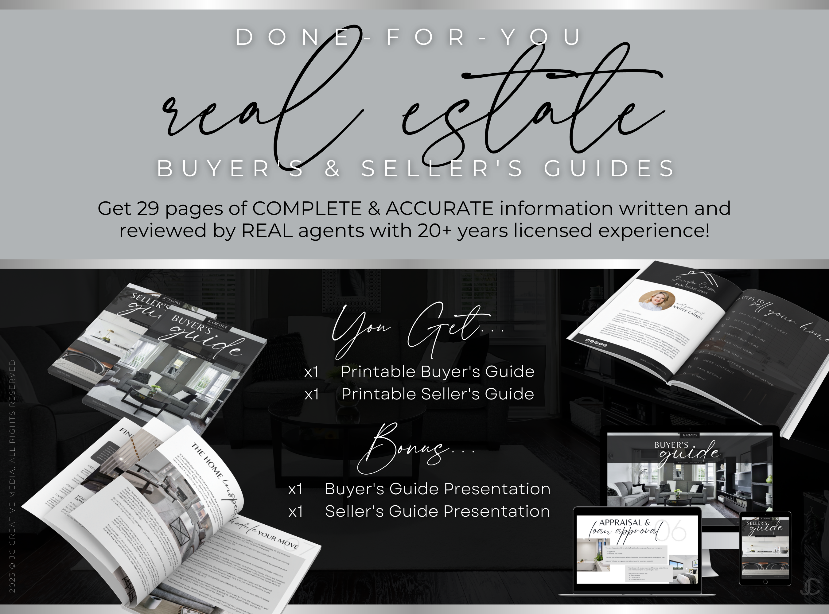 Real Estate Buyer's & Seller's Guide Bundle (with Bonus Digital Presentation Formats!) | Estate Collection™ Modern Edition