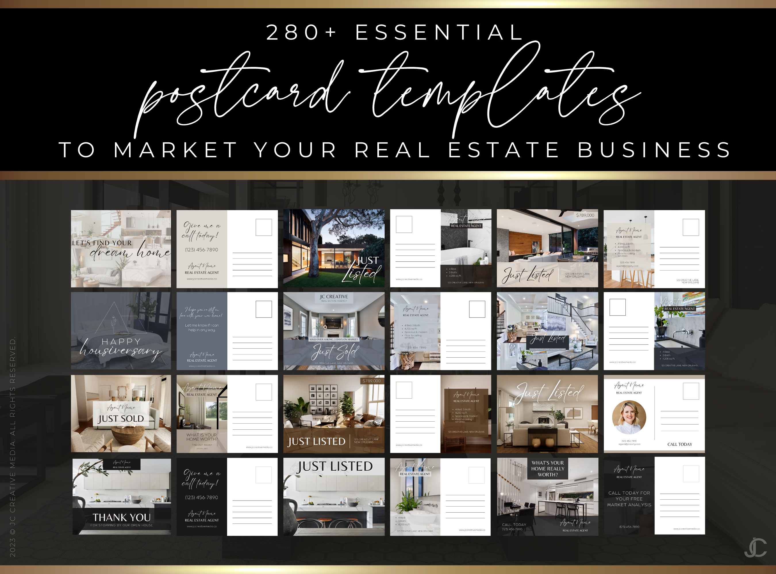 280+ Postcard Templates for Real Estate Marketing & Realtor Farming | Estate Collection™ ALL Color Editions!