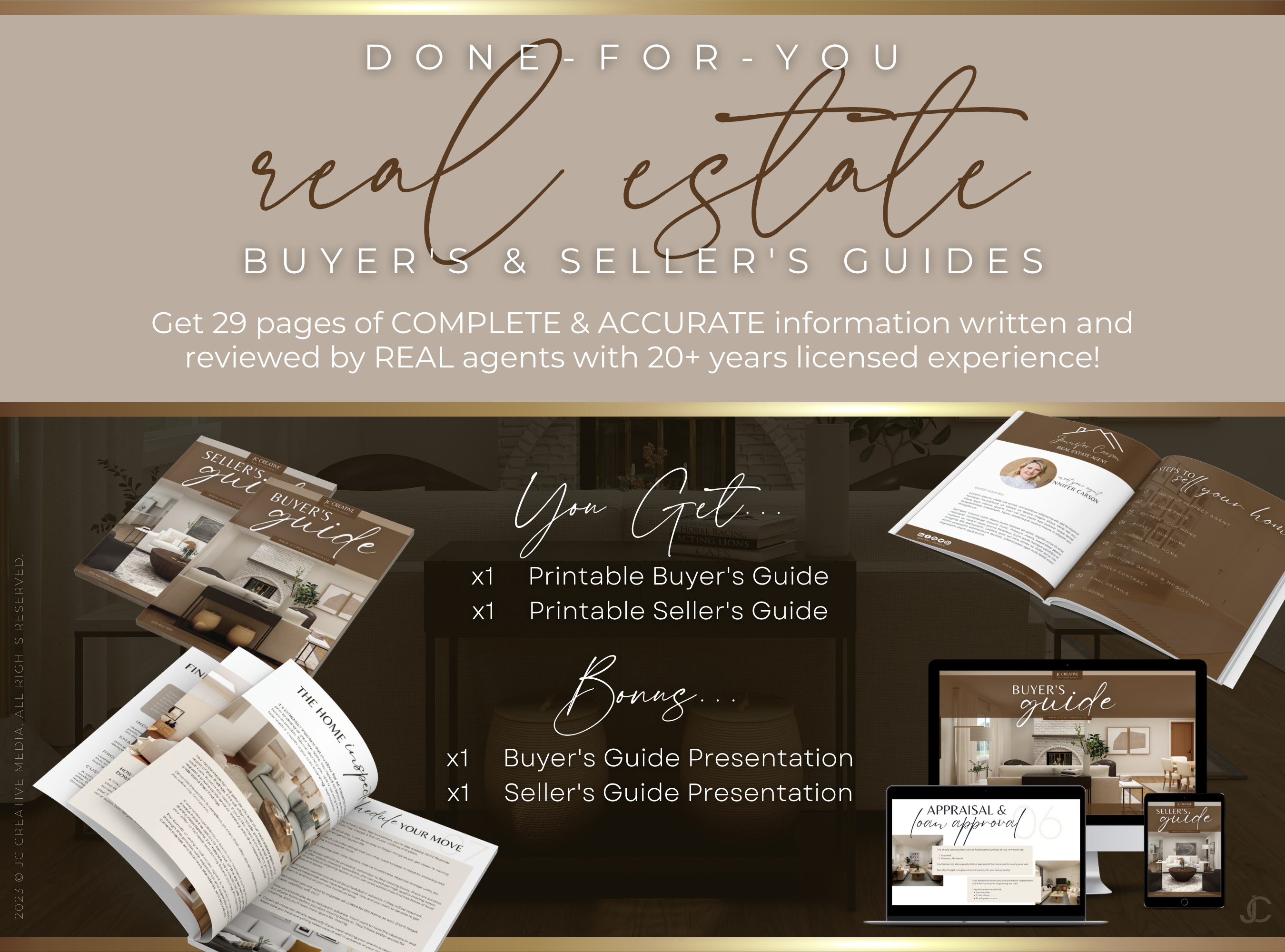 Real Estate Buyer's & Seller's Guide Bundle (with Bonus Digital Presentation Formats!) | Estate Collection™ Classic Edition