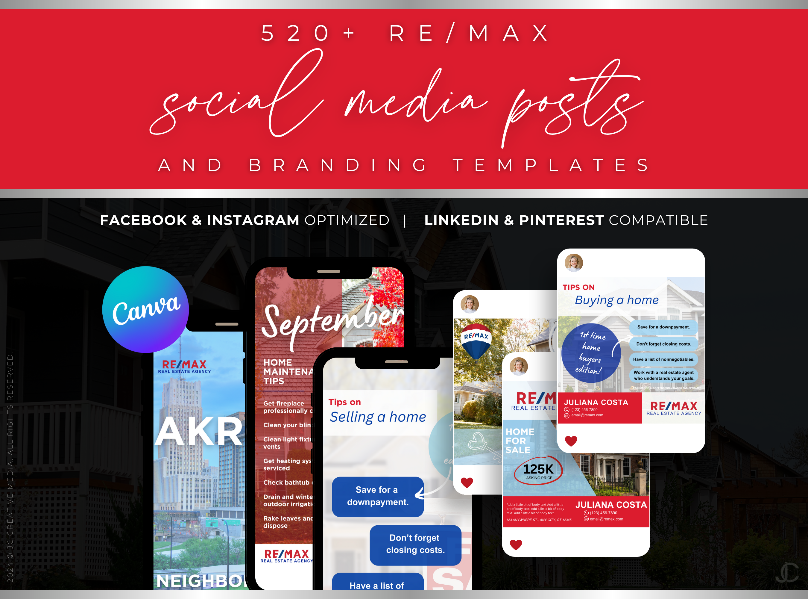 540+ RE/MAX Social Media Marketing & Branding Templates for Real Estate Agents & Brokers