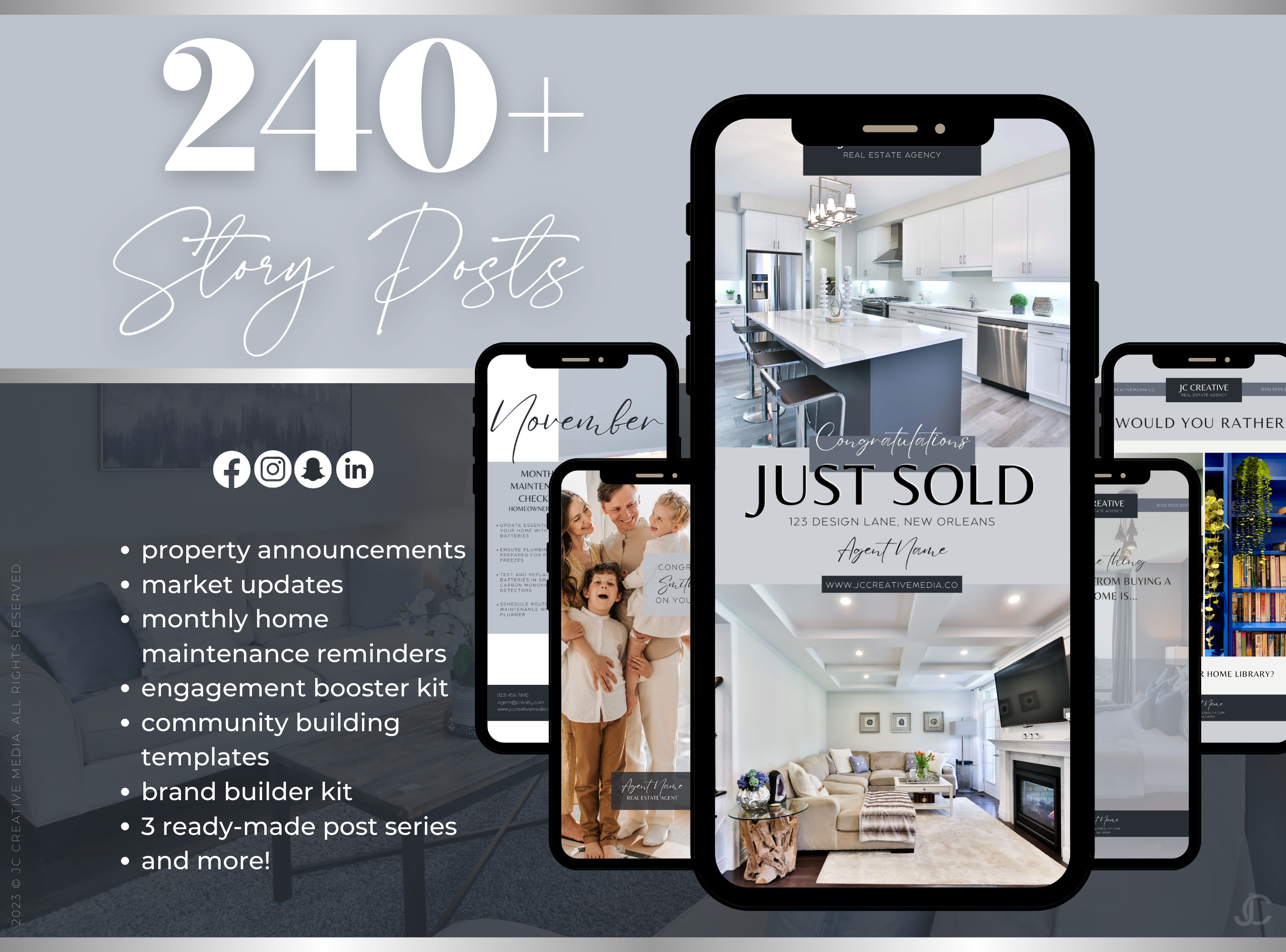 1,100+ Realtor Canva Templates for Real Estate Marketing & Branding | Estate Collection™ Midnight Edition