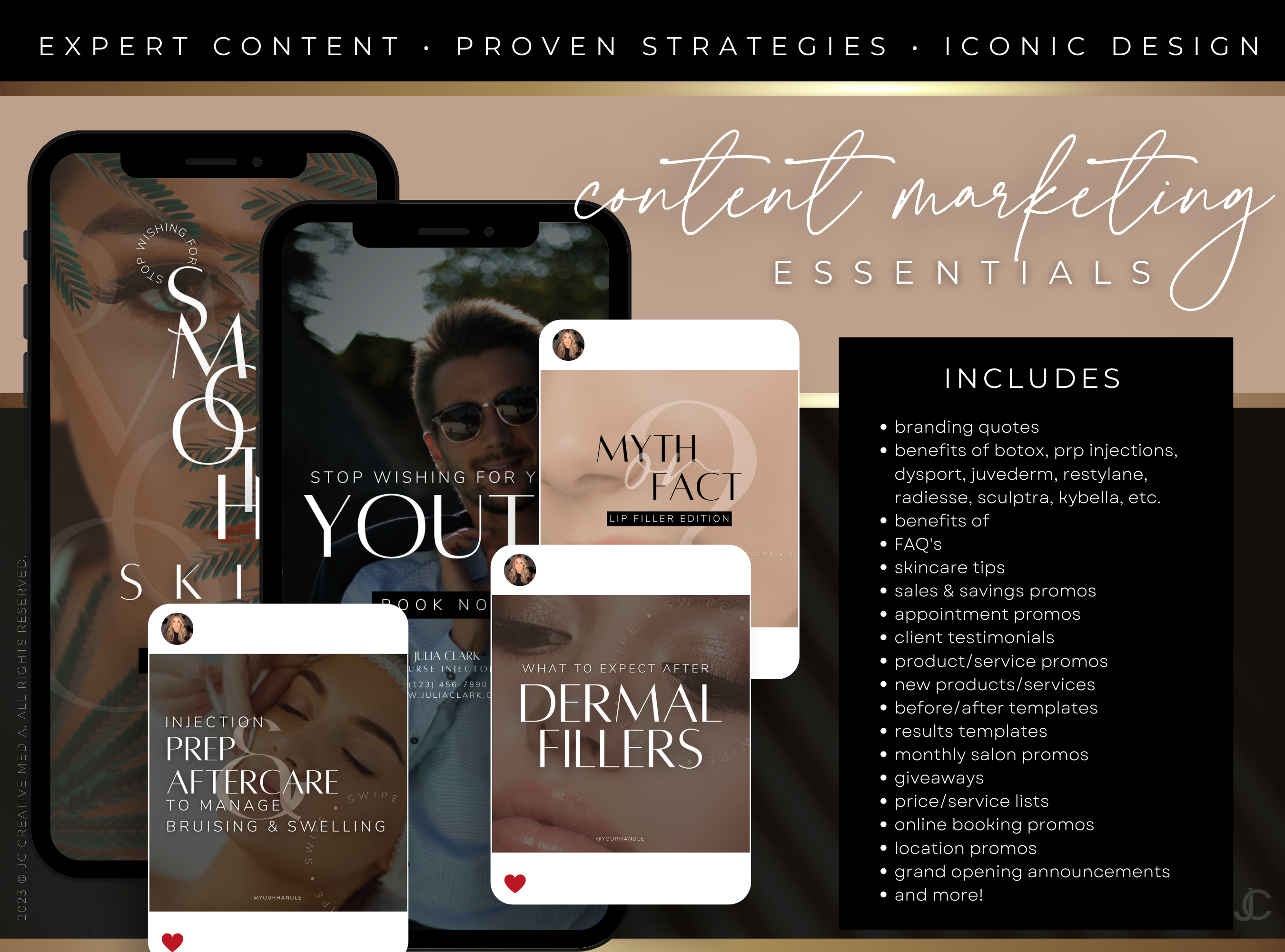 450+ Botox & Filler Social Media Templates for Nurse Injectors & Med Spas | Aesthete Collection™ Luxury Edition