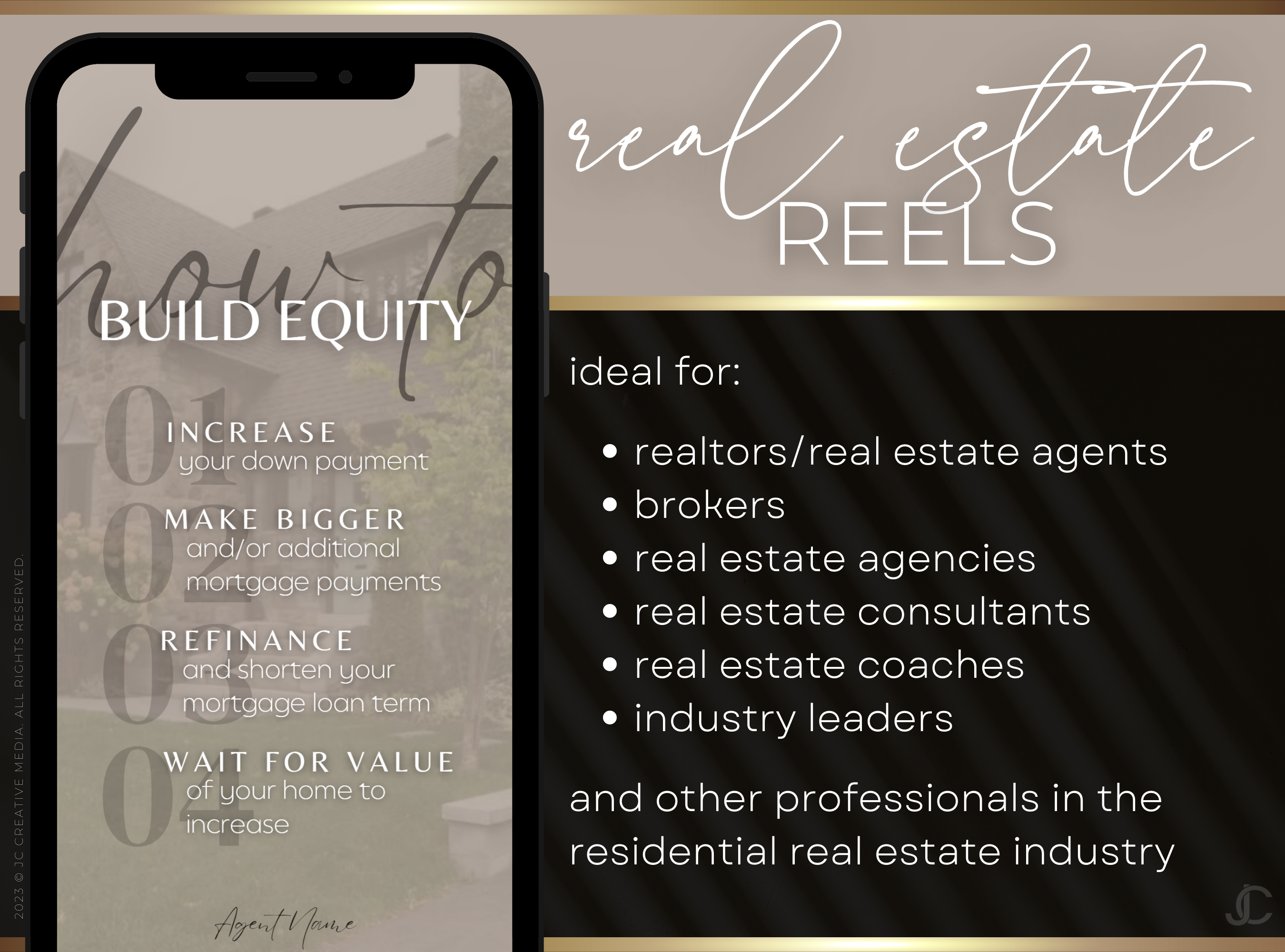 21 Real Estate Marketing Reels Posts: VOL. 2 (Canva Video Templates) | Estate Collection™ Luxe Edition