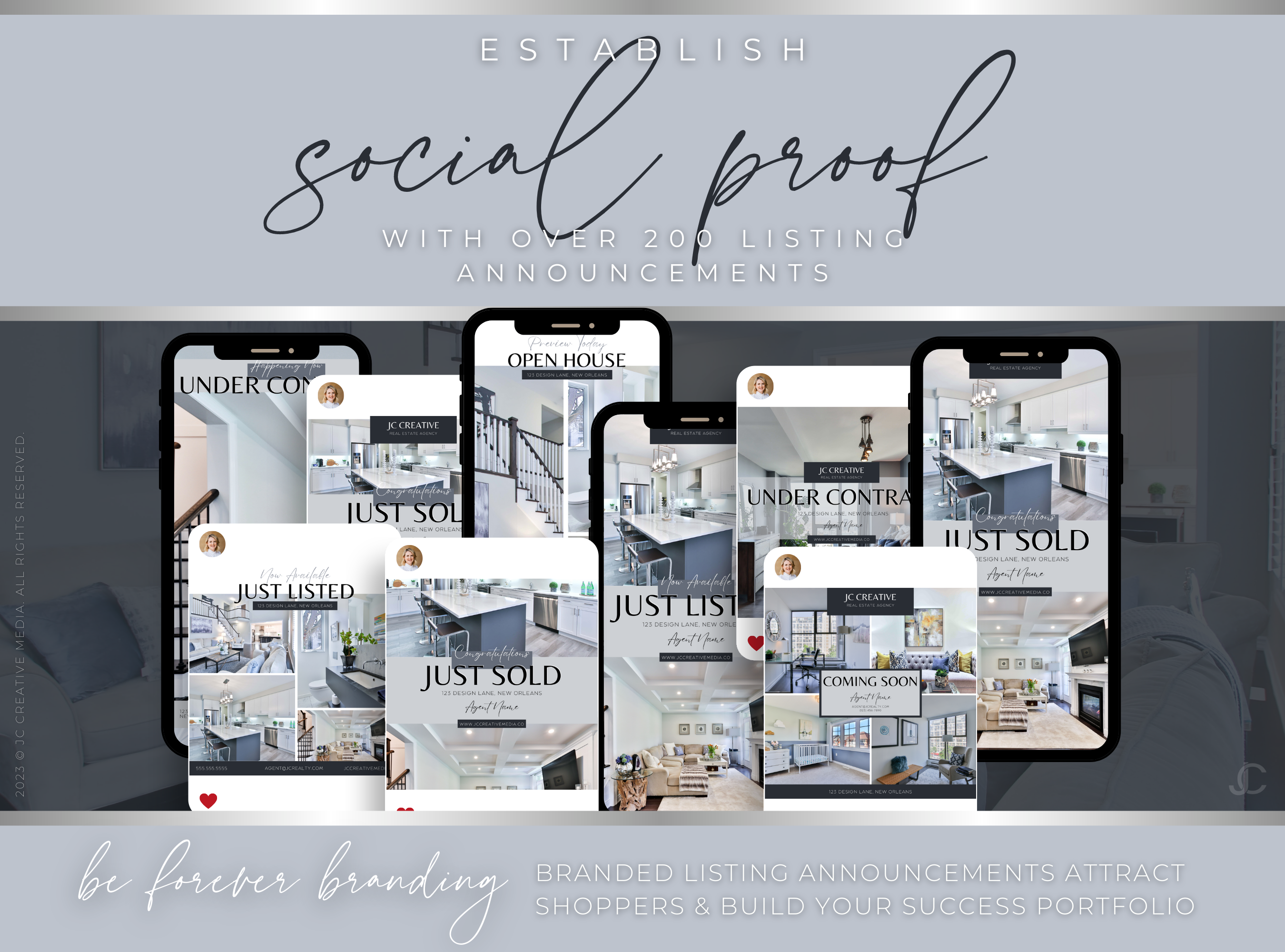 400+ Facebook Post & Story Templates for Real Estate Agents | Estate Collection™ Midnight Edition