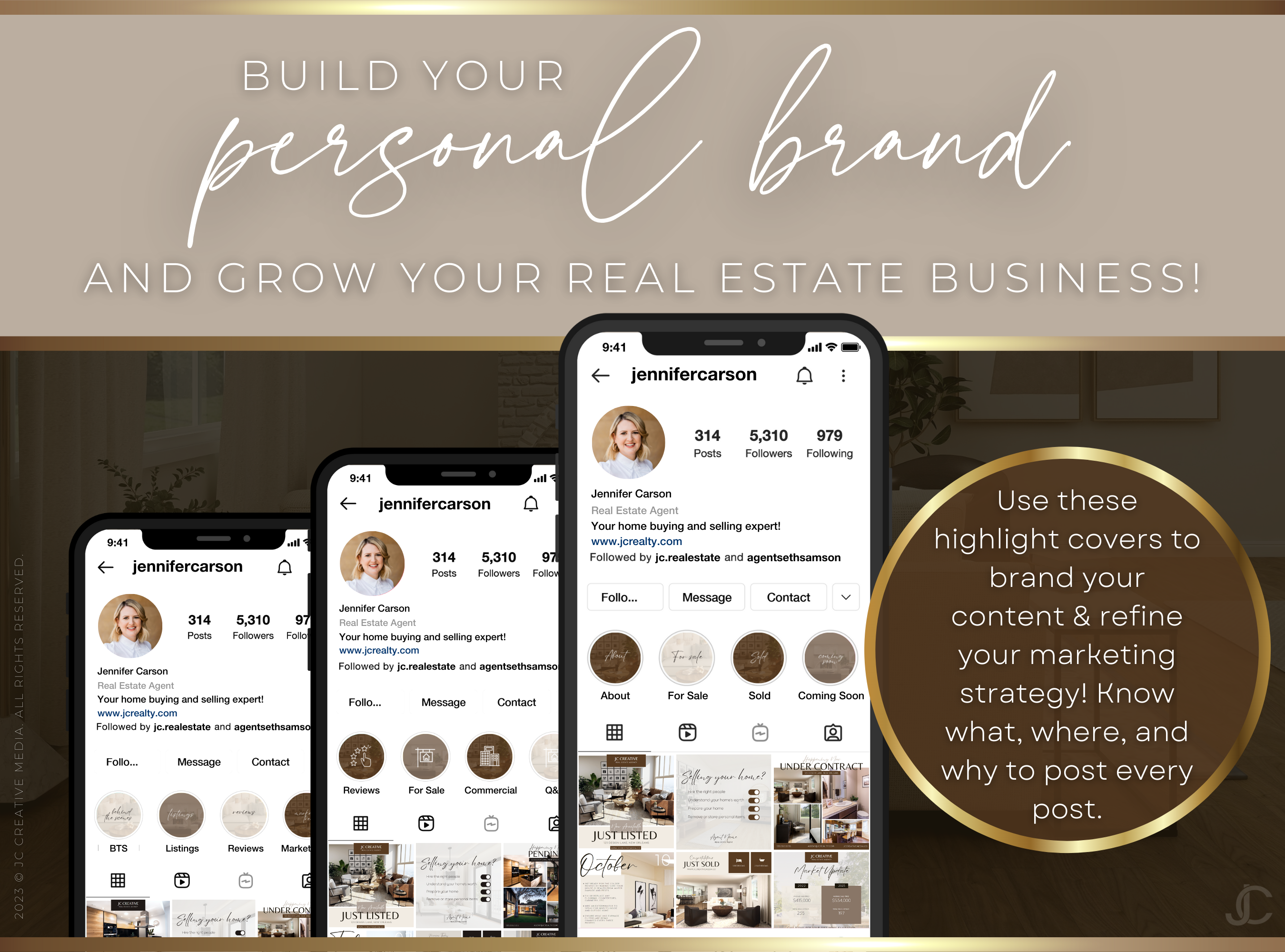 120+ Instagram Highlight Cover Templates for Real Estate Agents | Estate Collection™ Classic Edition