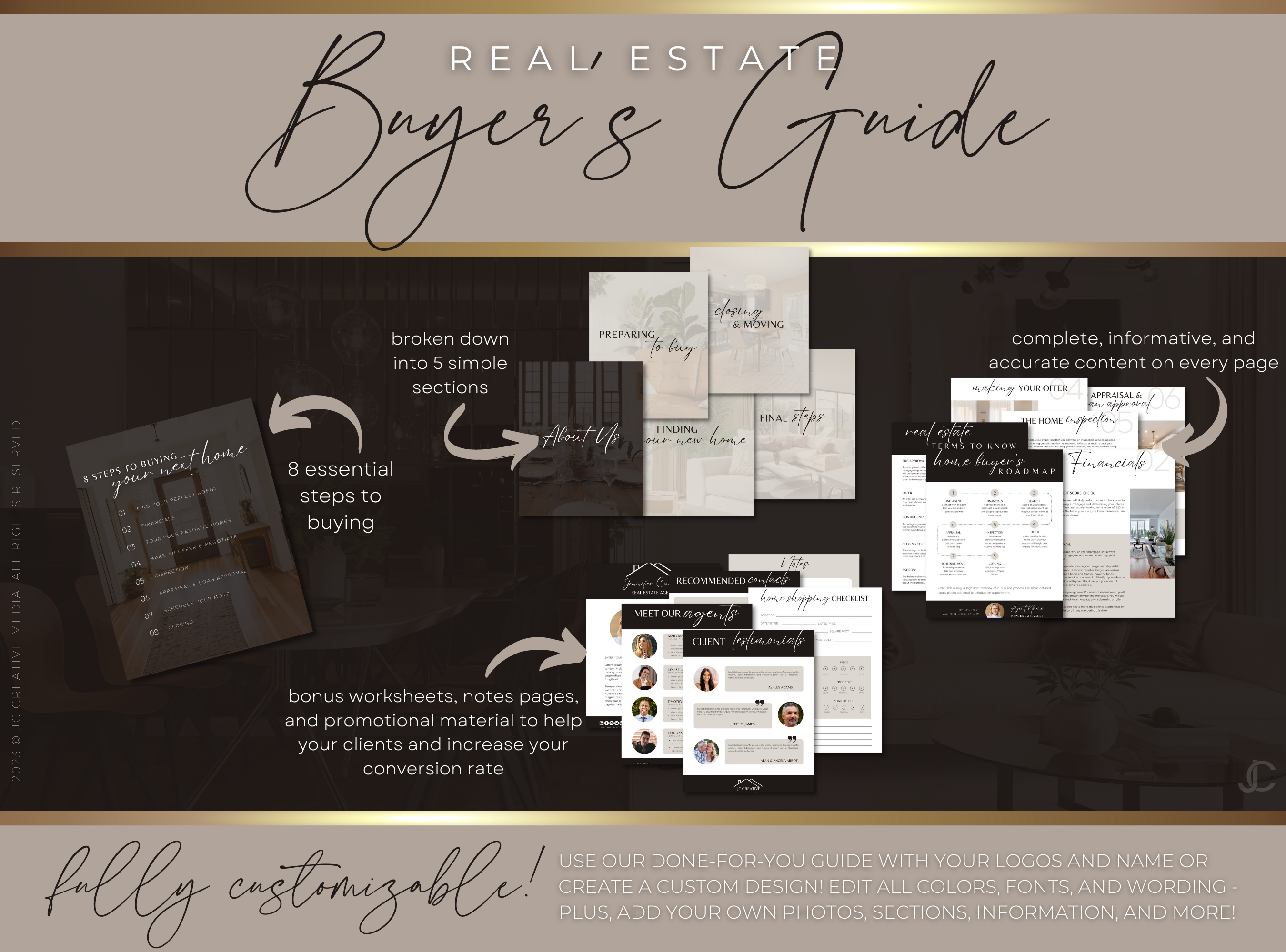 Real Estate Buyer's & Seller's Guide Bundle (with Bonus Digital Presentation Formats!) | Estate Collection™ Luxe Edition