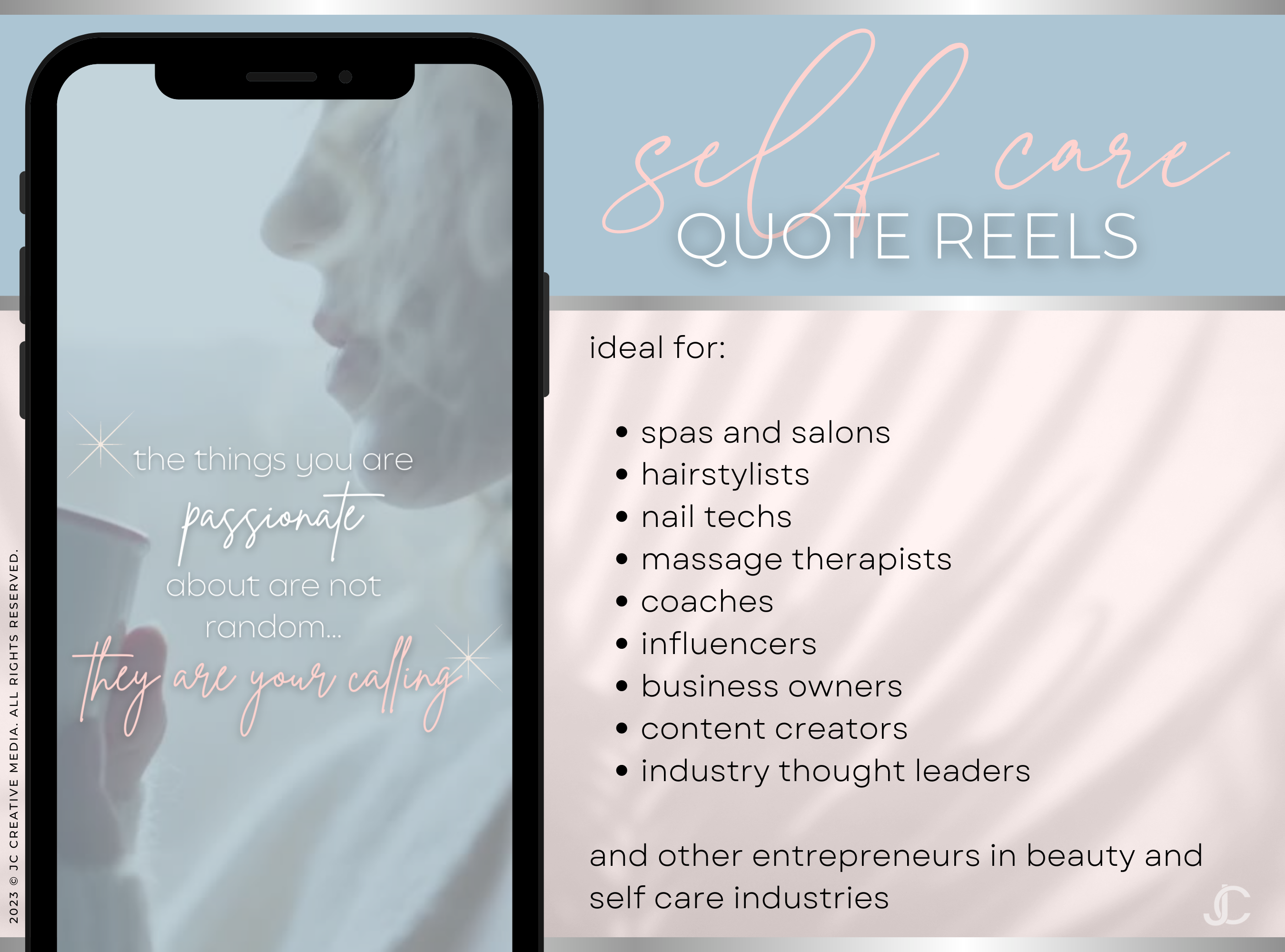 20 Self Care Quote Reels Videos (Ready-to-Post) | Halcyon Collection™ Sky Edition