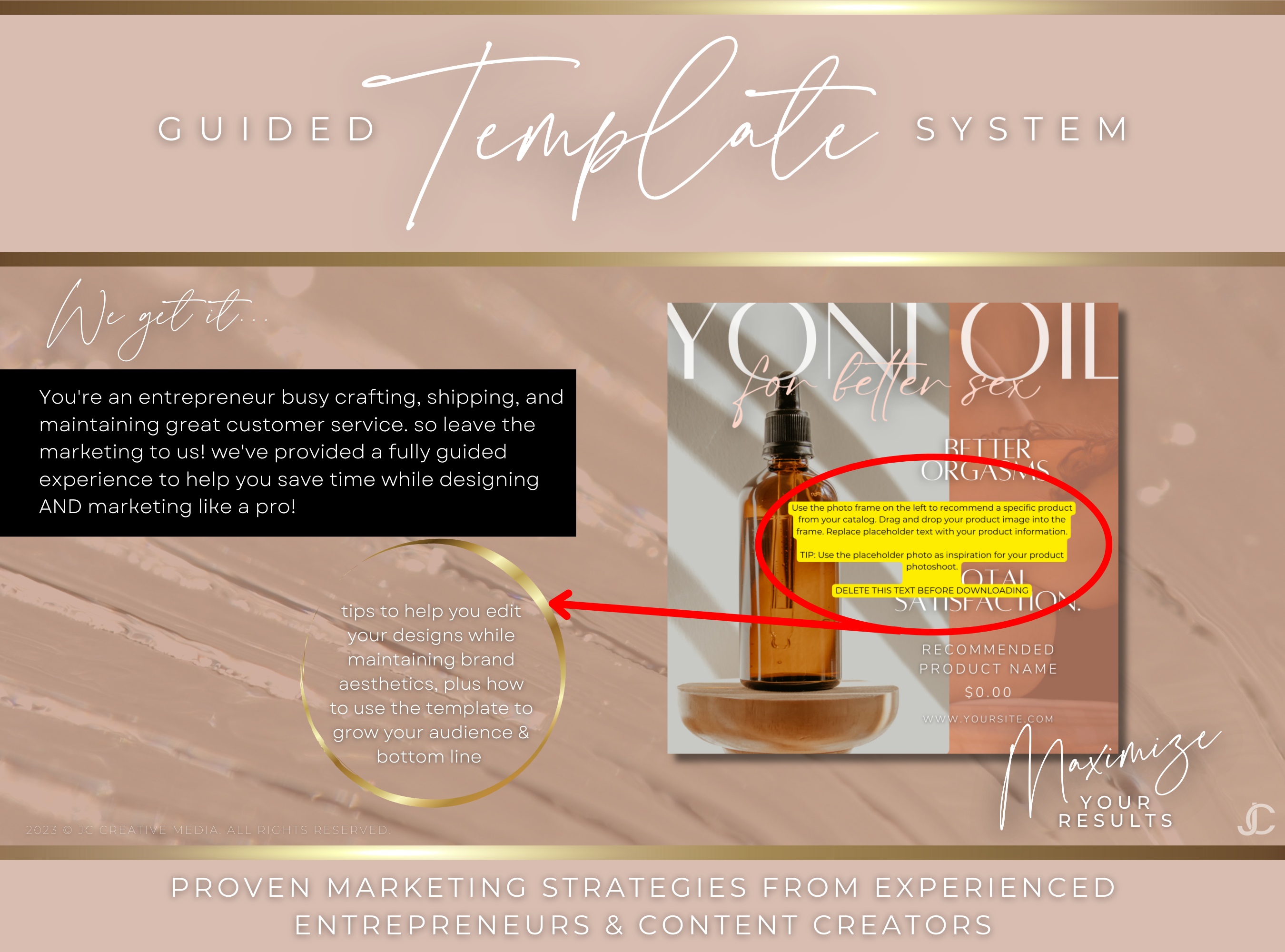 600+ Yoni Oil Business Social Media Canva Templates | Aesthete Collection™ Nudes Edition