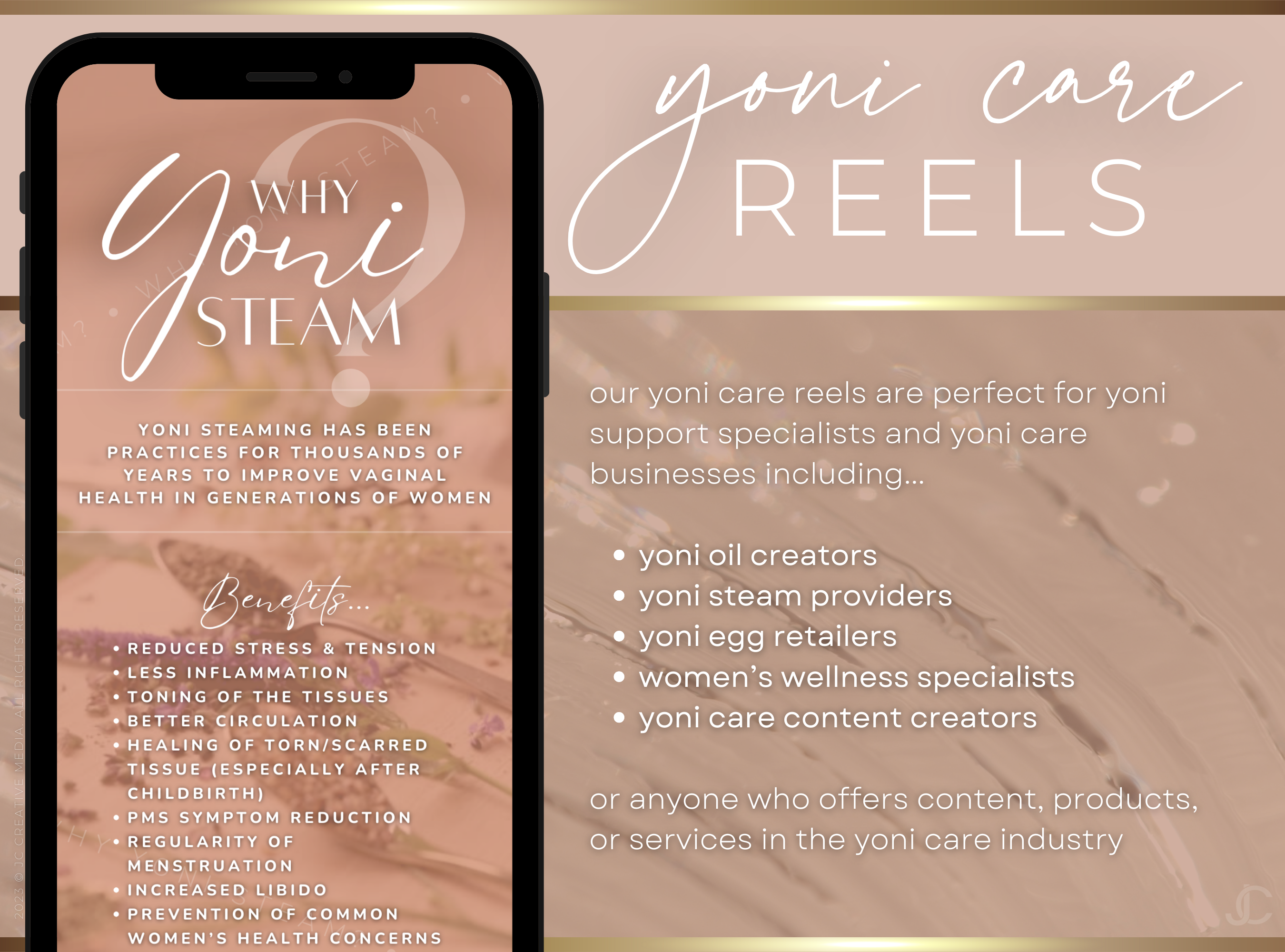 20 Yoni Care Reels Posts for Yoni Specialists & Business Owners (Canva Video Templates) | Aesthete Collection™ Nudes Edition