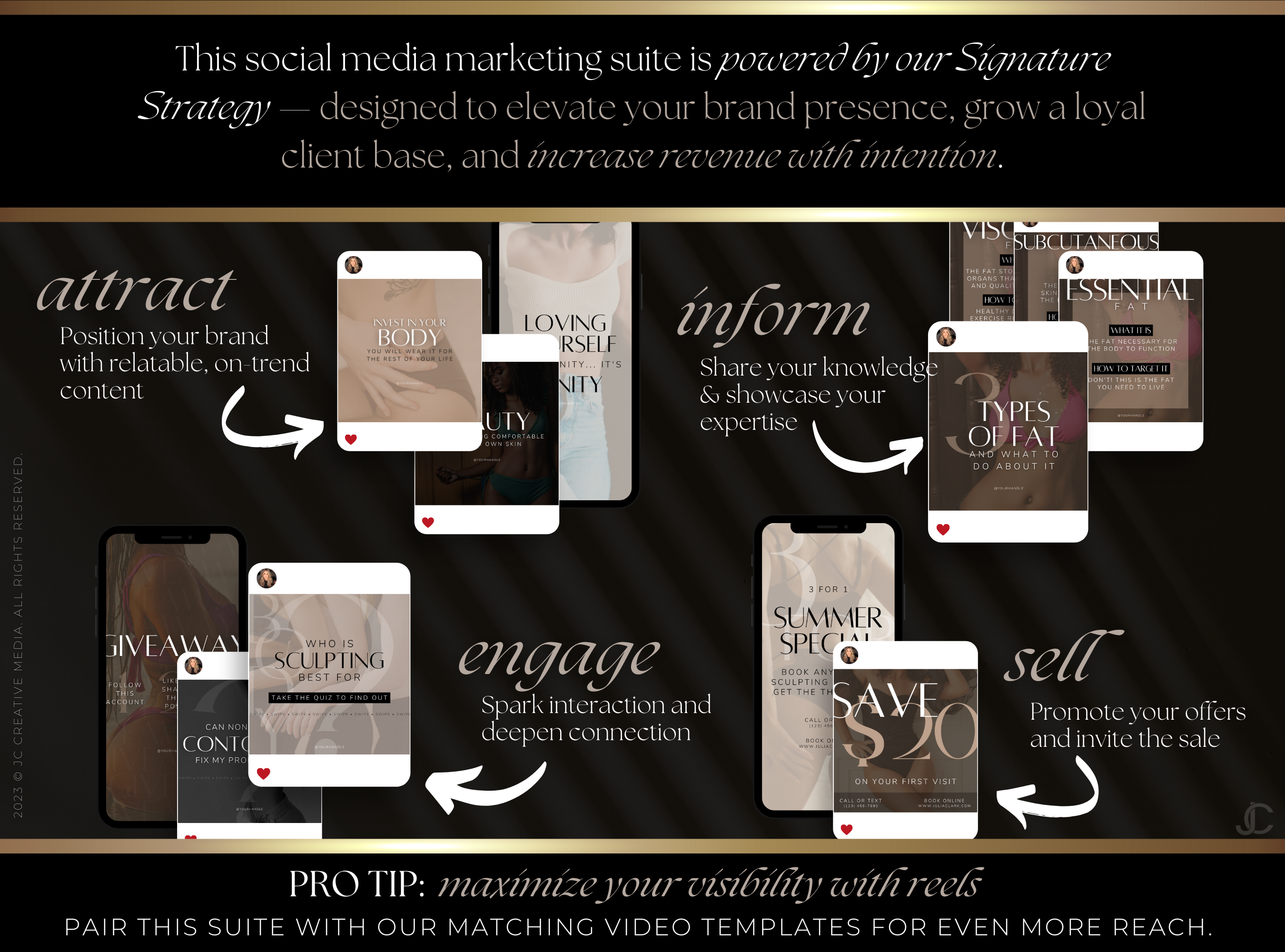 520+ Body Contouring & Spa Marketing Templates – Luxury Social Media Kit for Instagram & Facebook