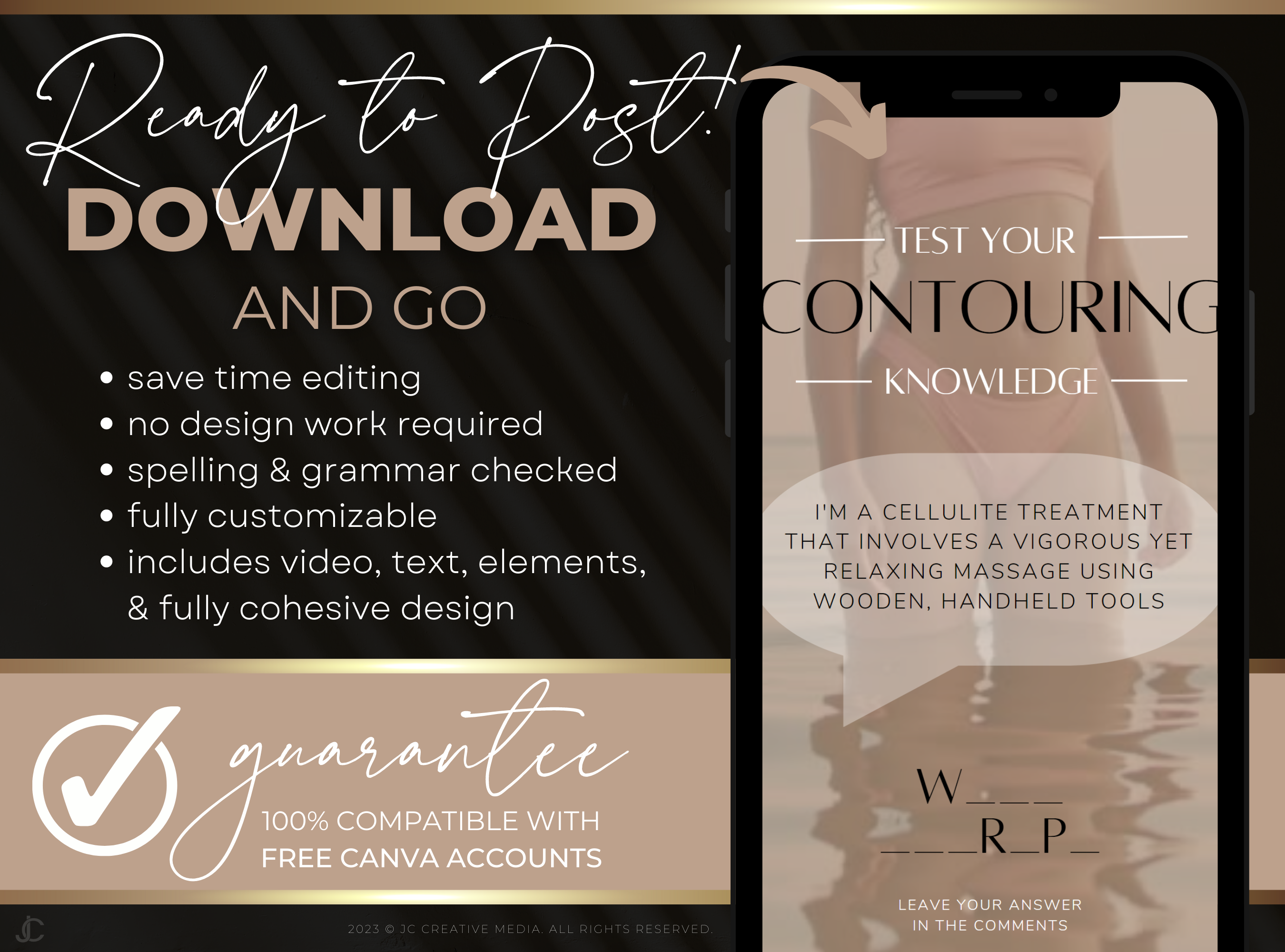 21 Body Contouring/Body Sculpting Marketing Reels Posts for Spas & Specialists (Canva Video Templates) | Aesthete Collection™ Luxury Edition