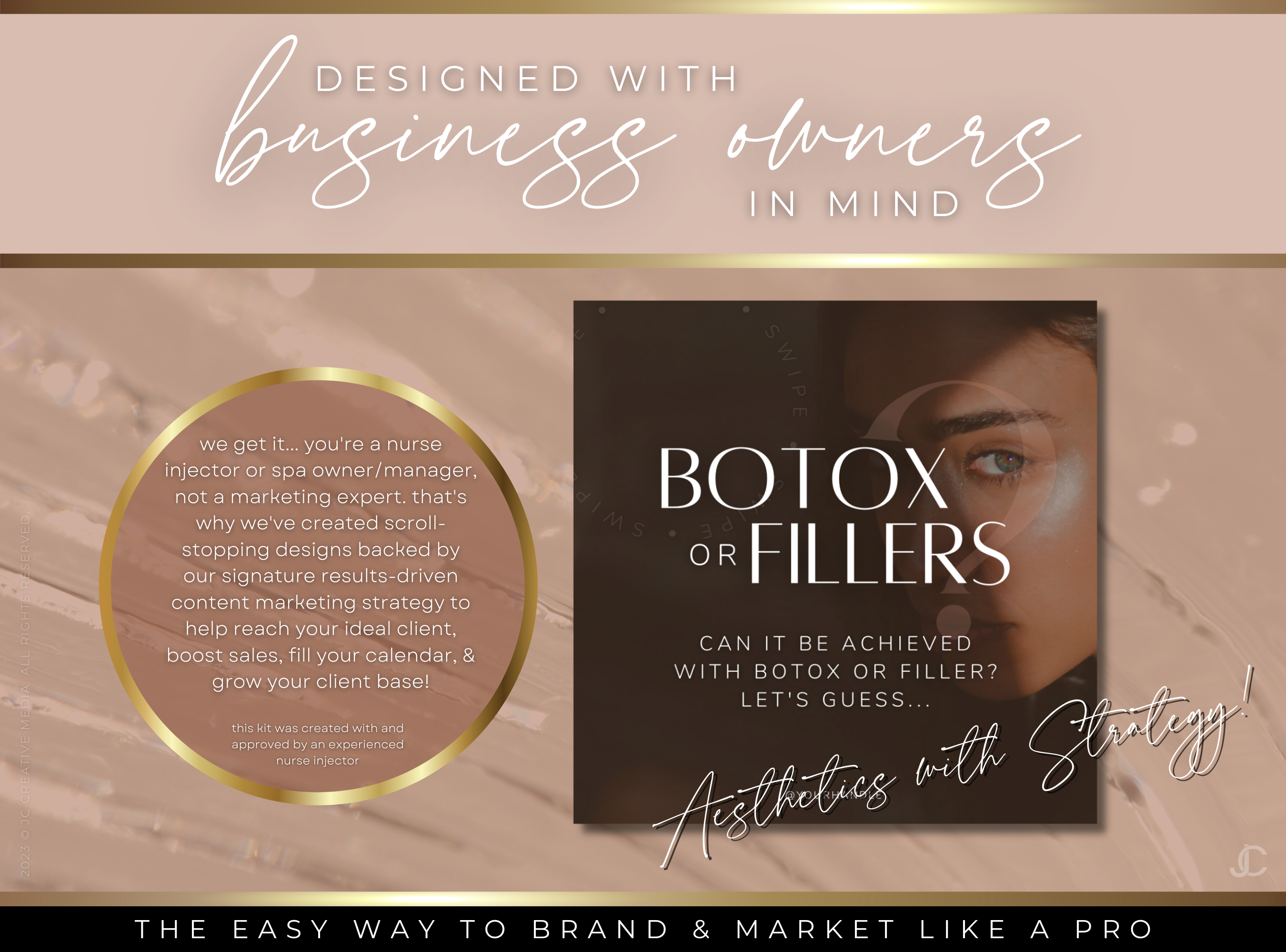 450+ Botox & Filler Social Media Templates for Nurse Injectors & Med Spas | Aesthete Collection™ Nudes Edition