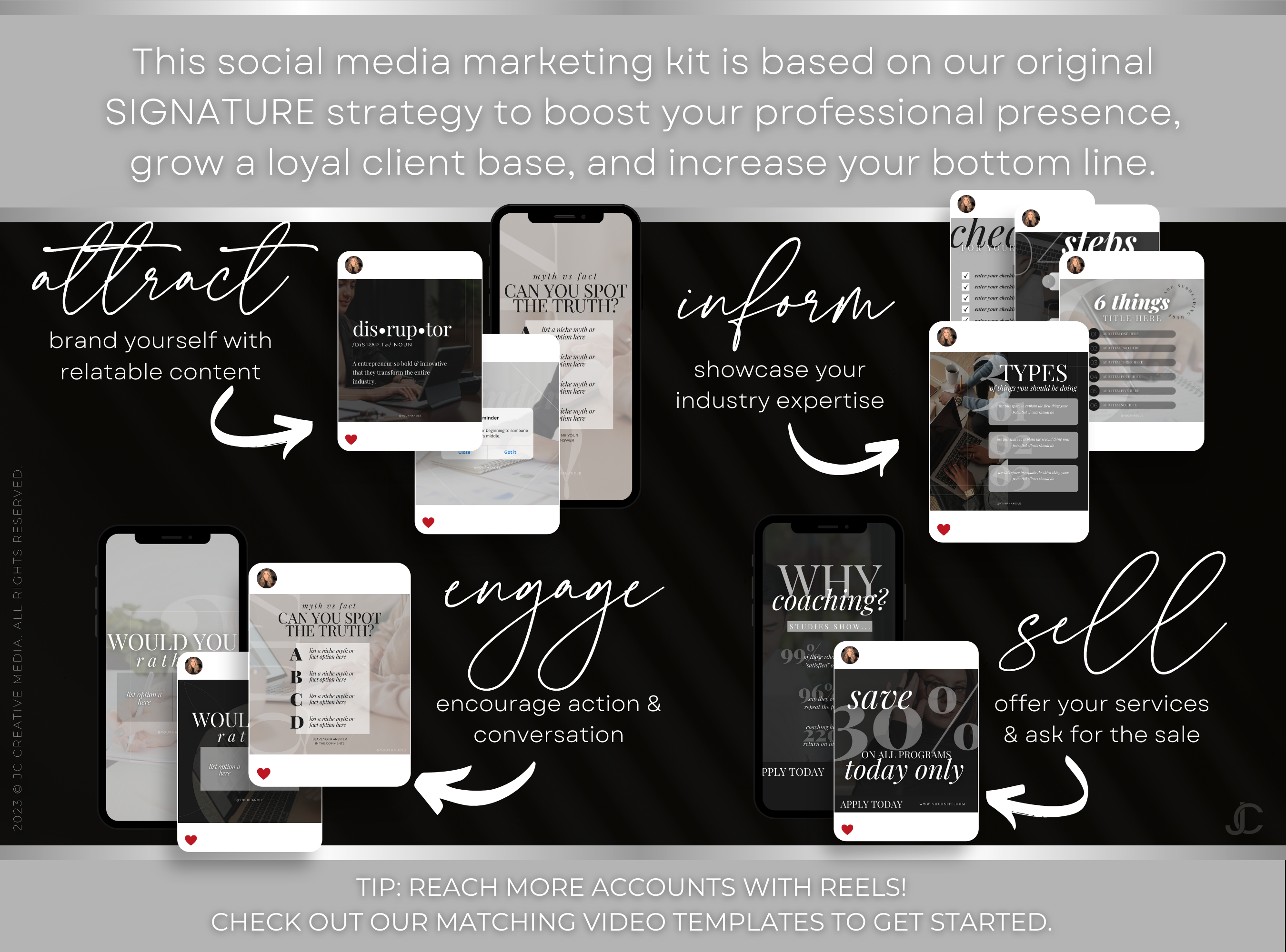 400+ Coaching Social Media Post Templates (Content, Infographics, & Marketing) | Pro Collection™ Sterling Edition