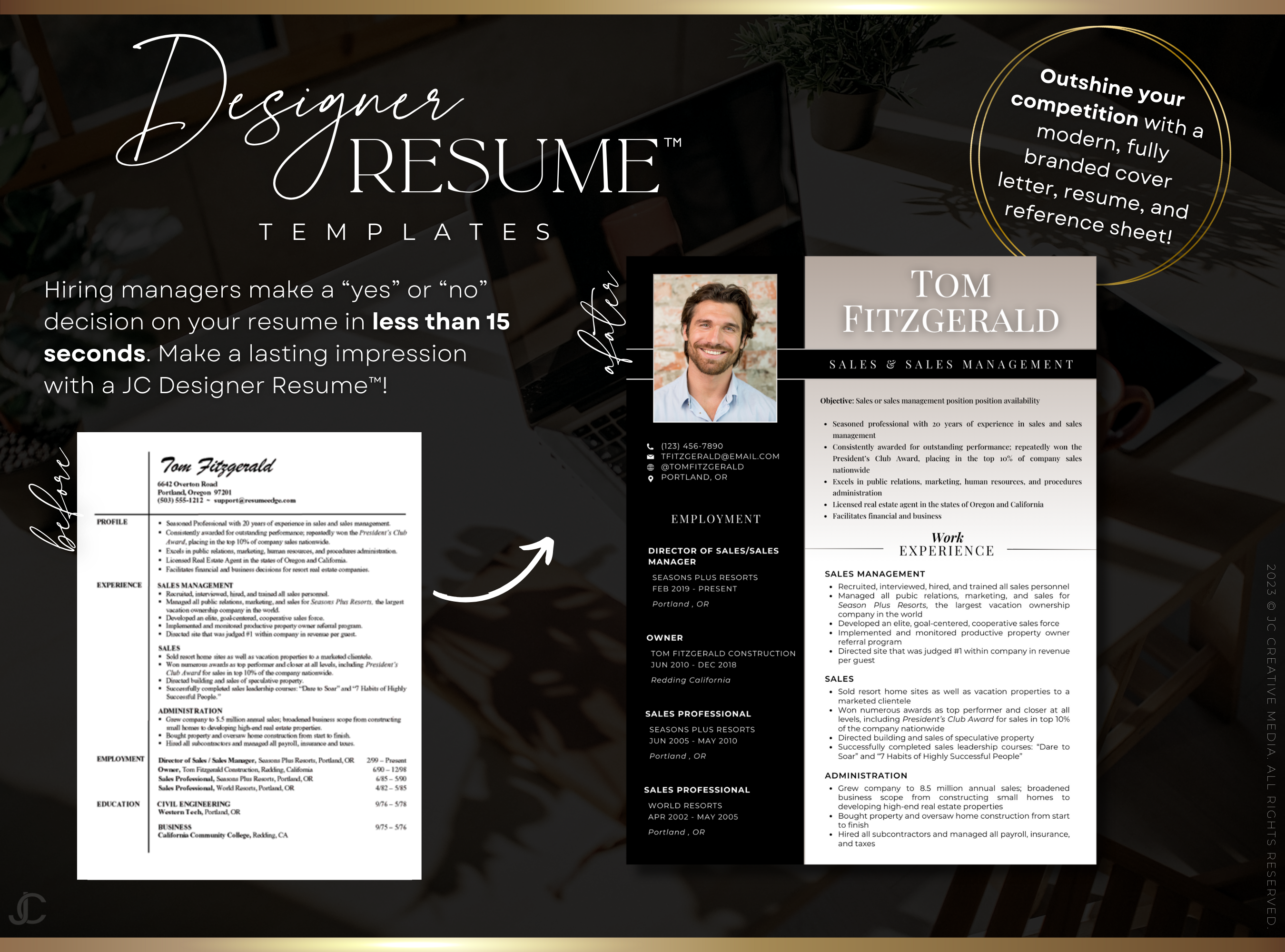 Designer Resume™ Suite (Canva Templates) | Pro Collection™ Fawn Edition