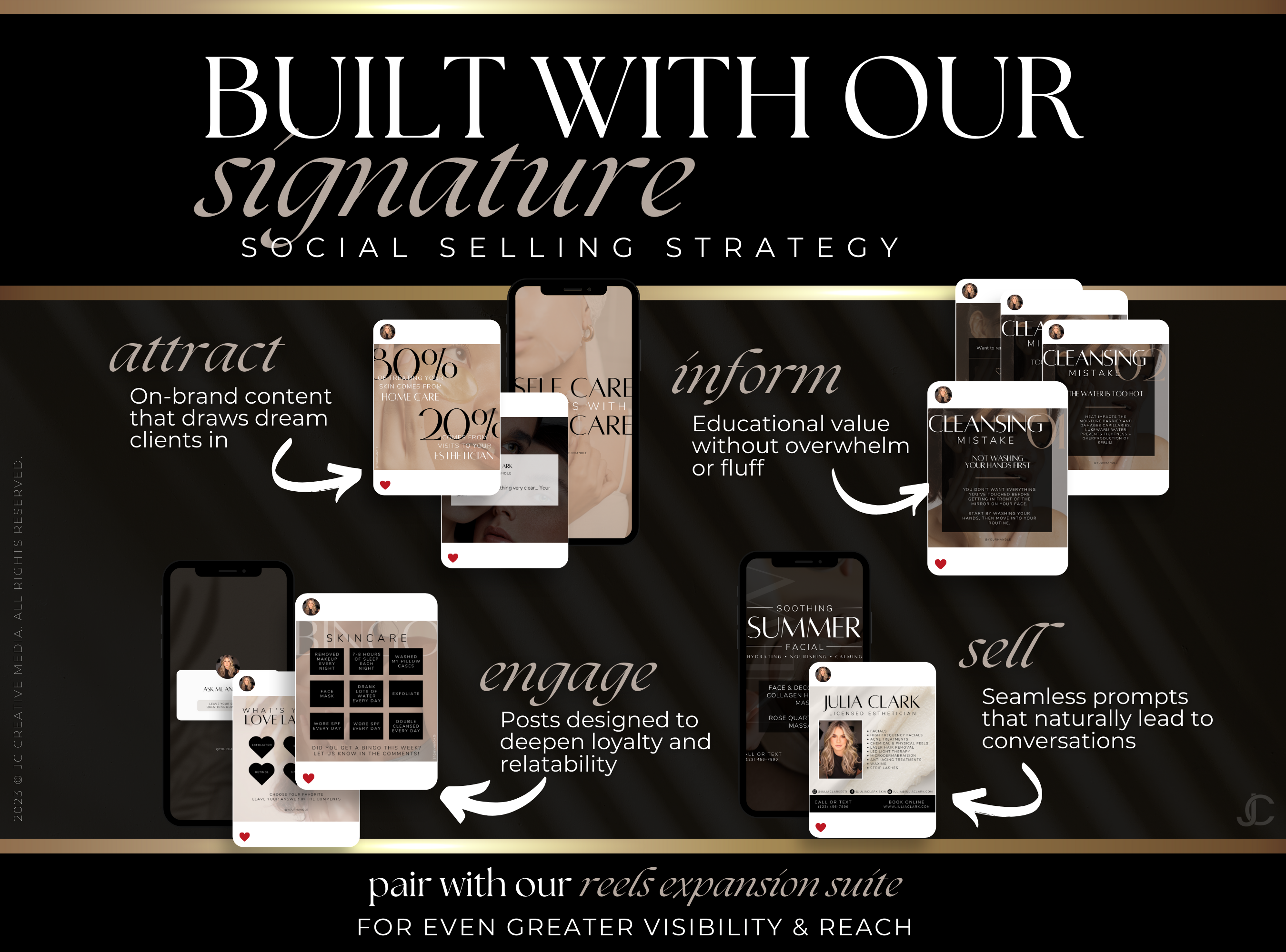 Luxury Skincare & Esthetician Marketing Template Bundle | 520+ Editable Social Media Canva Templates for Instagram, Facebook, & More