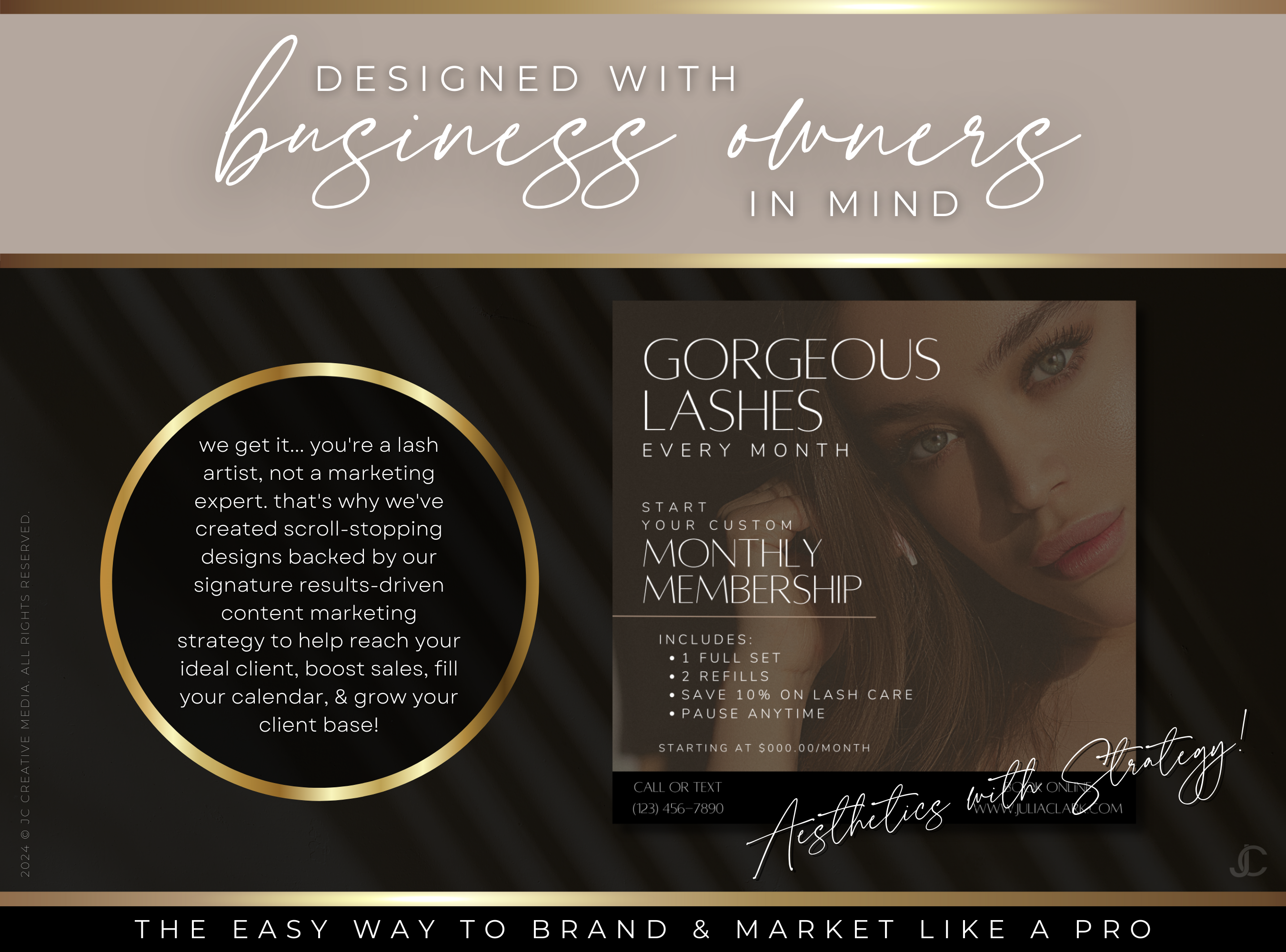 600 Lash Tech Social Media Posts (Canva Marketing Templates) | Aesthete Collection™ Luxury Edition