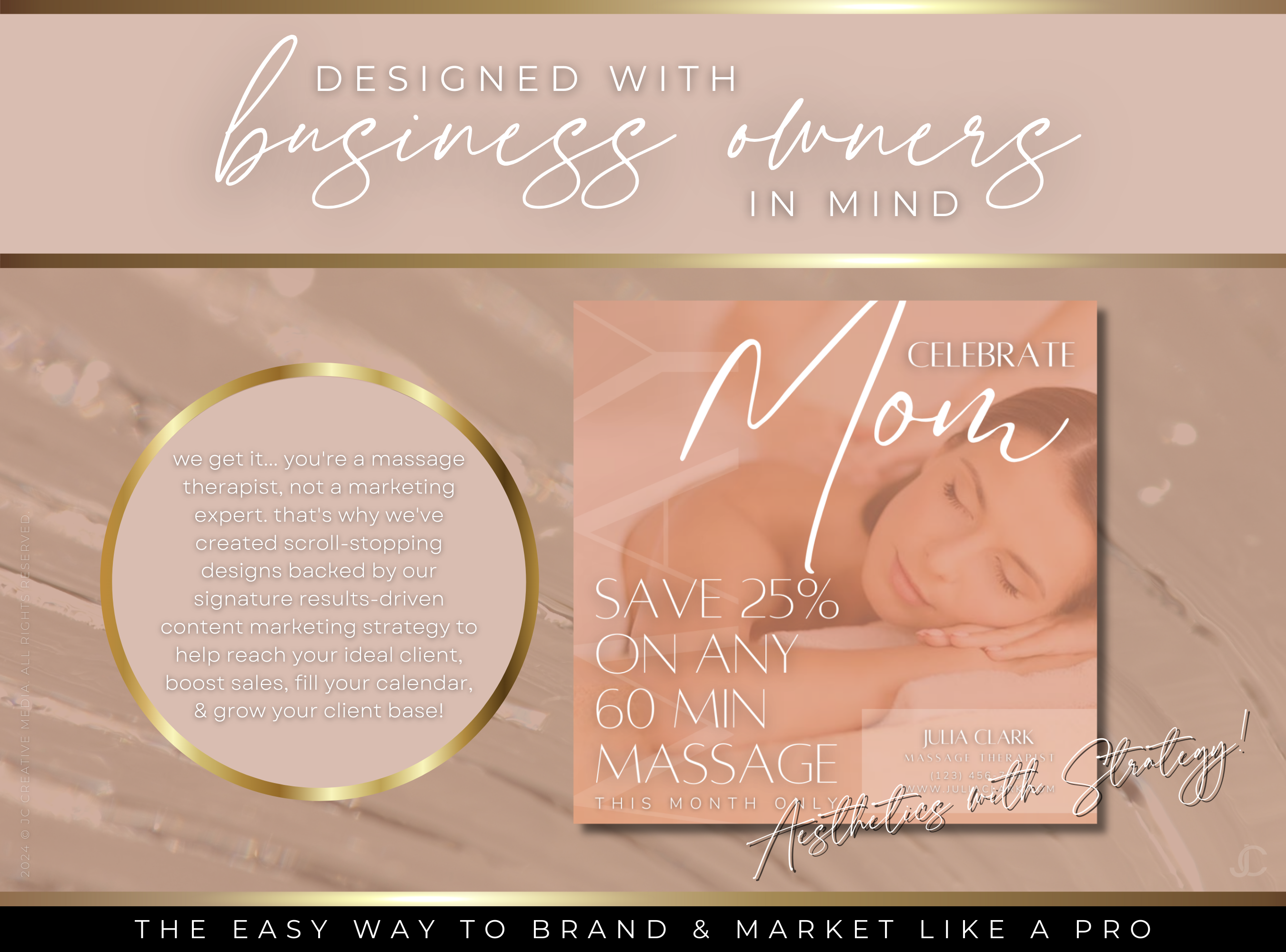 260 Massage Therapy Social Media Canva Templates for Spa Marketing | Aesthete Collection™ Nudes Edition