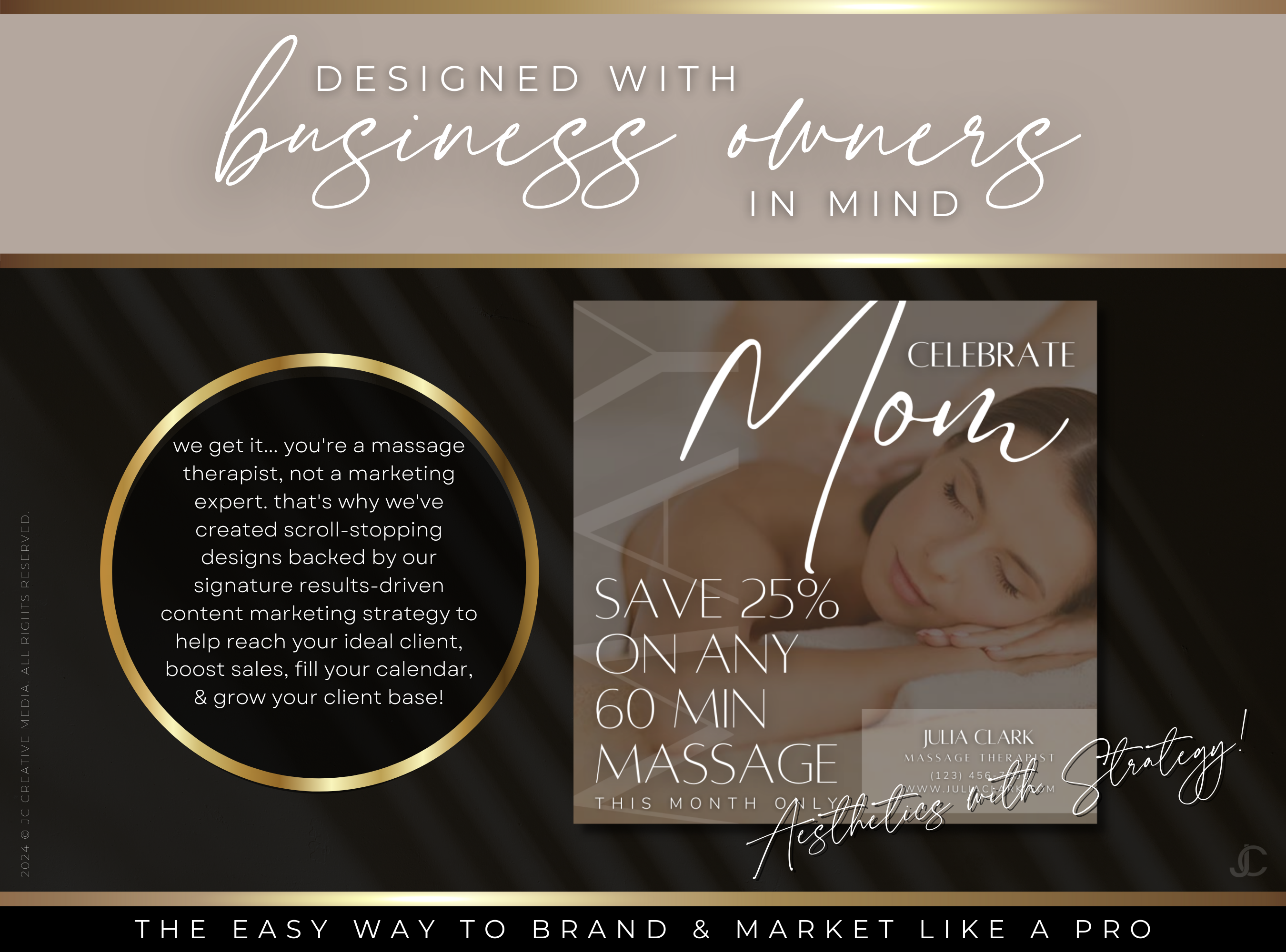 260 Massage Therapy Social Media Canva Templates for Spa & Massage Therapist Marketing | Aesthete Collection™ Luxury Edition