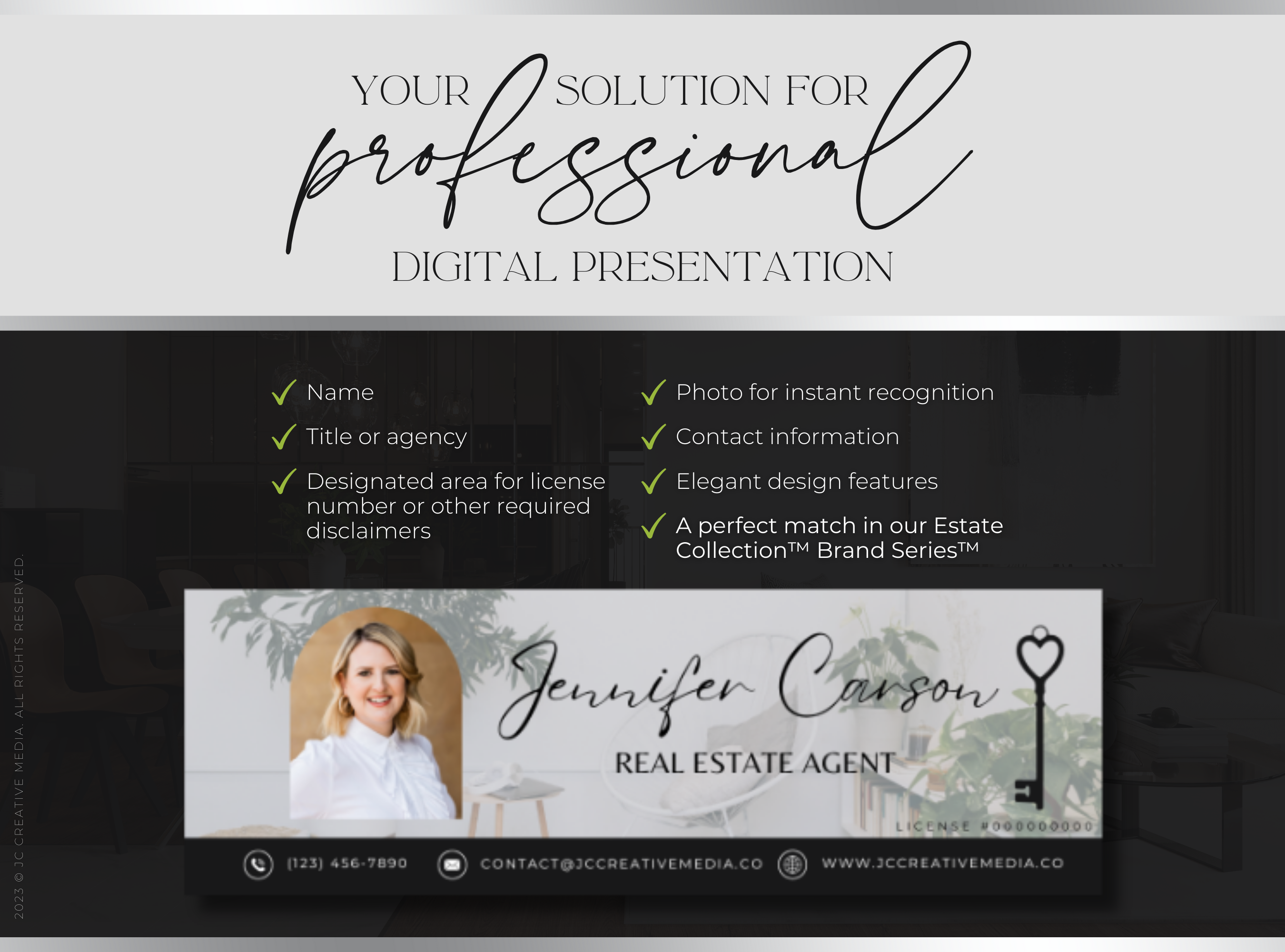 Realtor Email Signature Canva Templates | Estate Collection™ Modern Edition